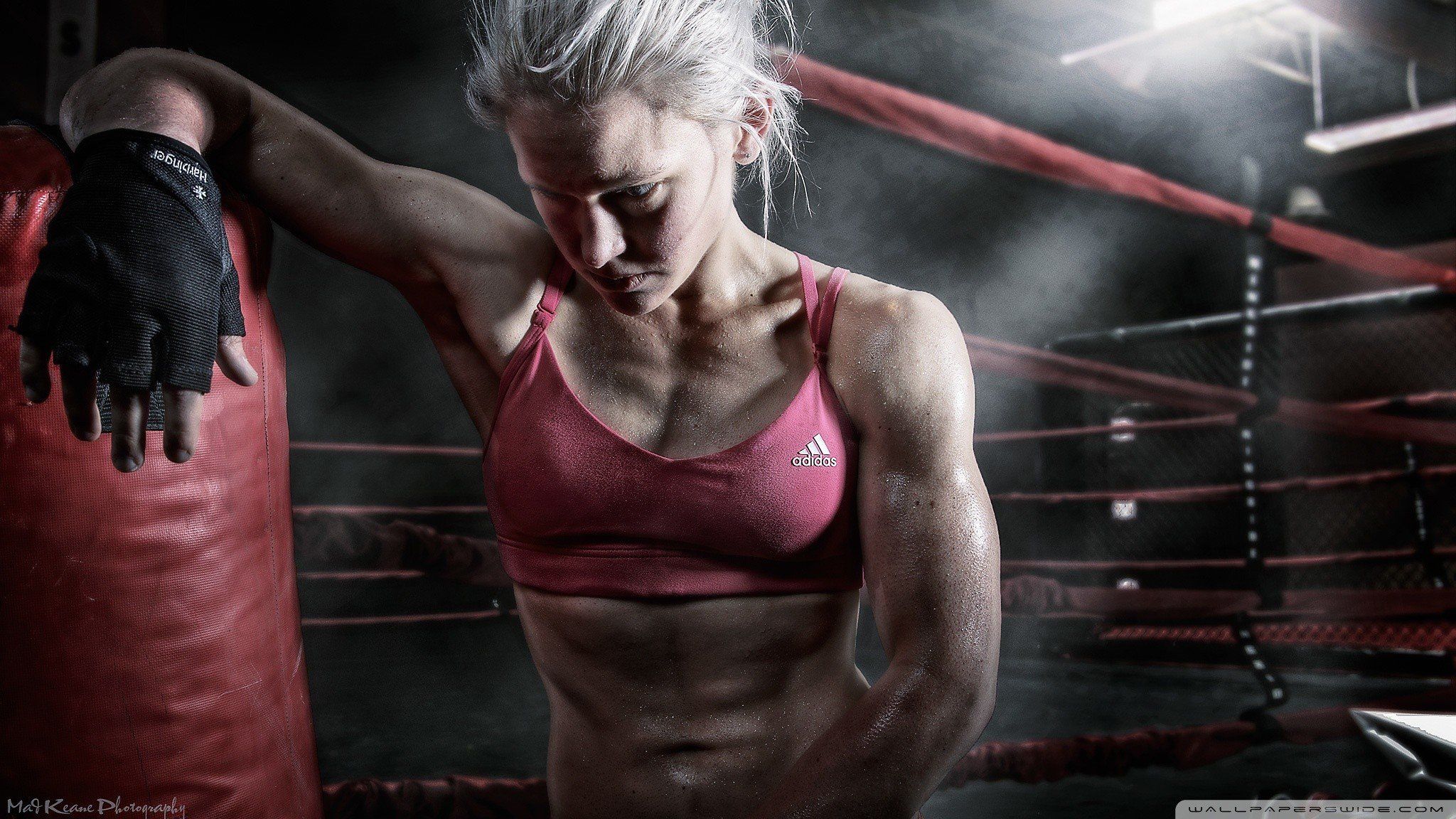 Wallpaper girl, training, Thai Boxing for mobile and desktop