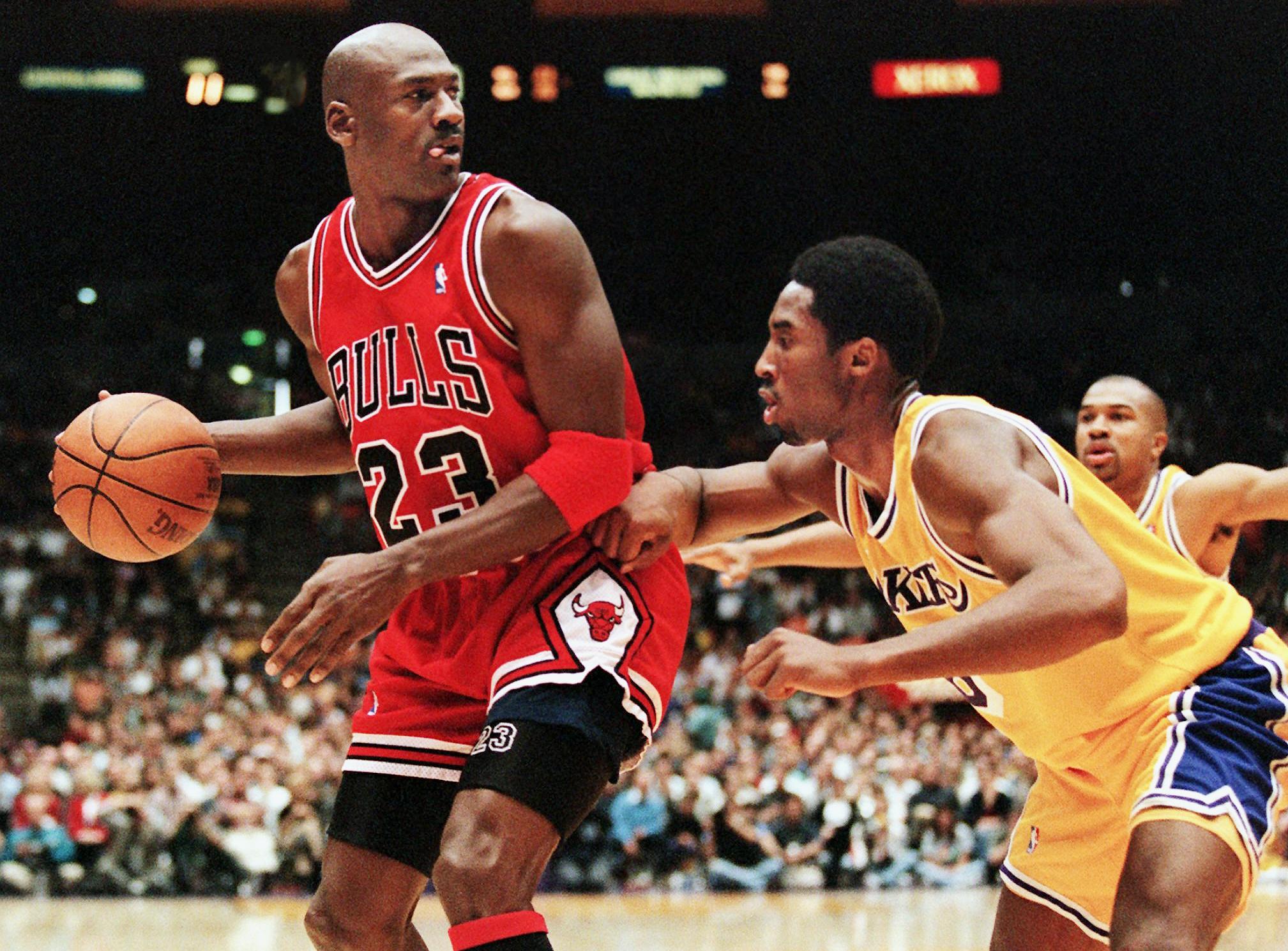 Michael Jordan Wins Sixth Nba Title Jordan Guarding Kobe