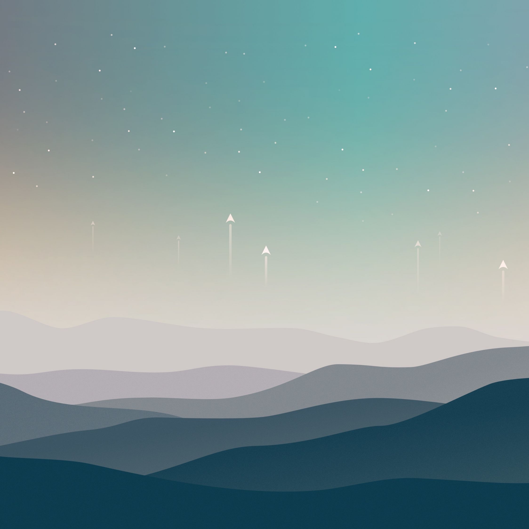 mountain landscape sunset minimalist 15k iPad Pro Wallpapers Free Download