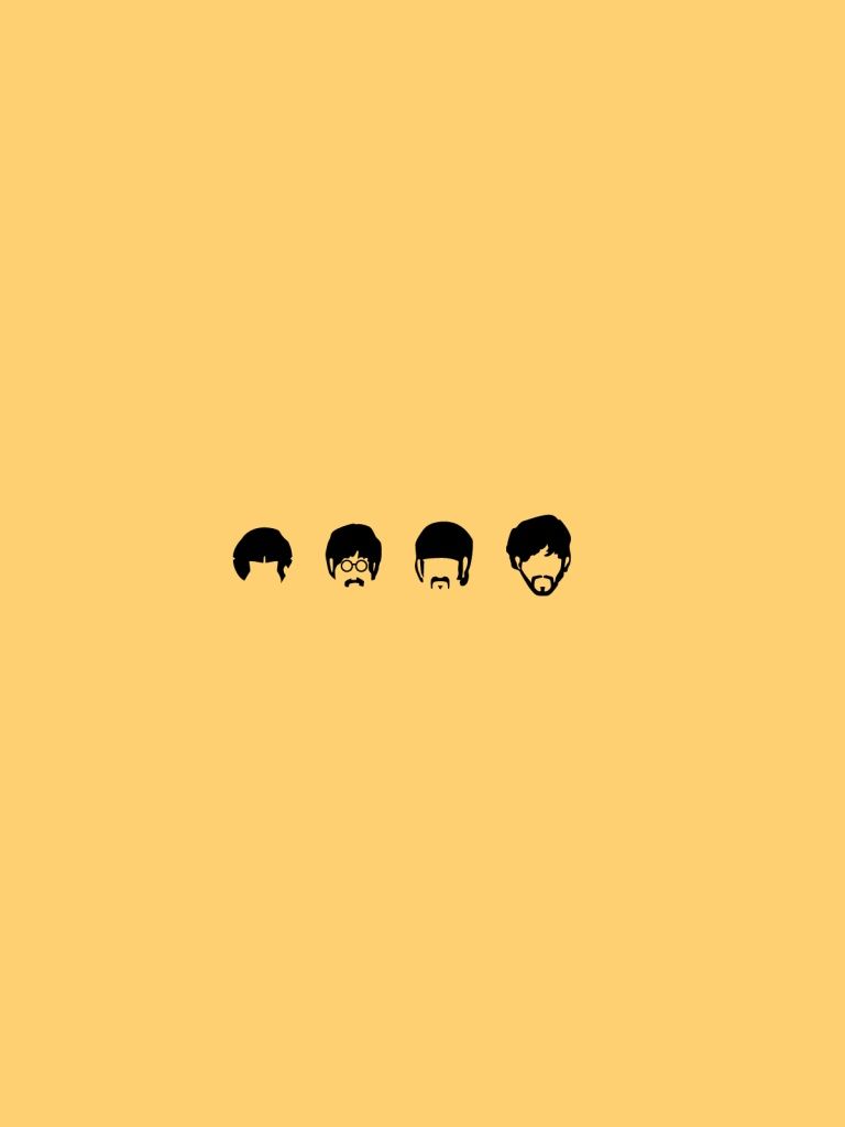 The Beatles Minimalistic Illustration iPad mini wallpaper