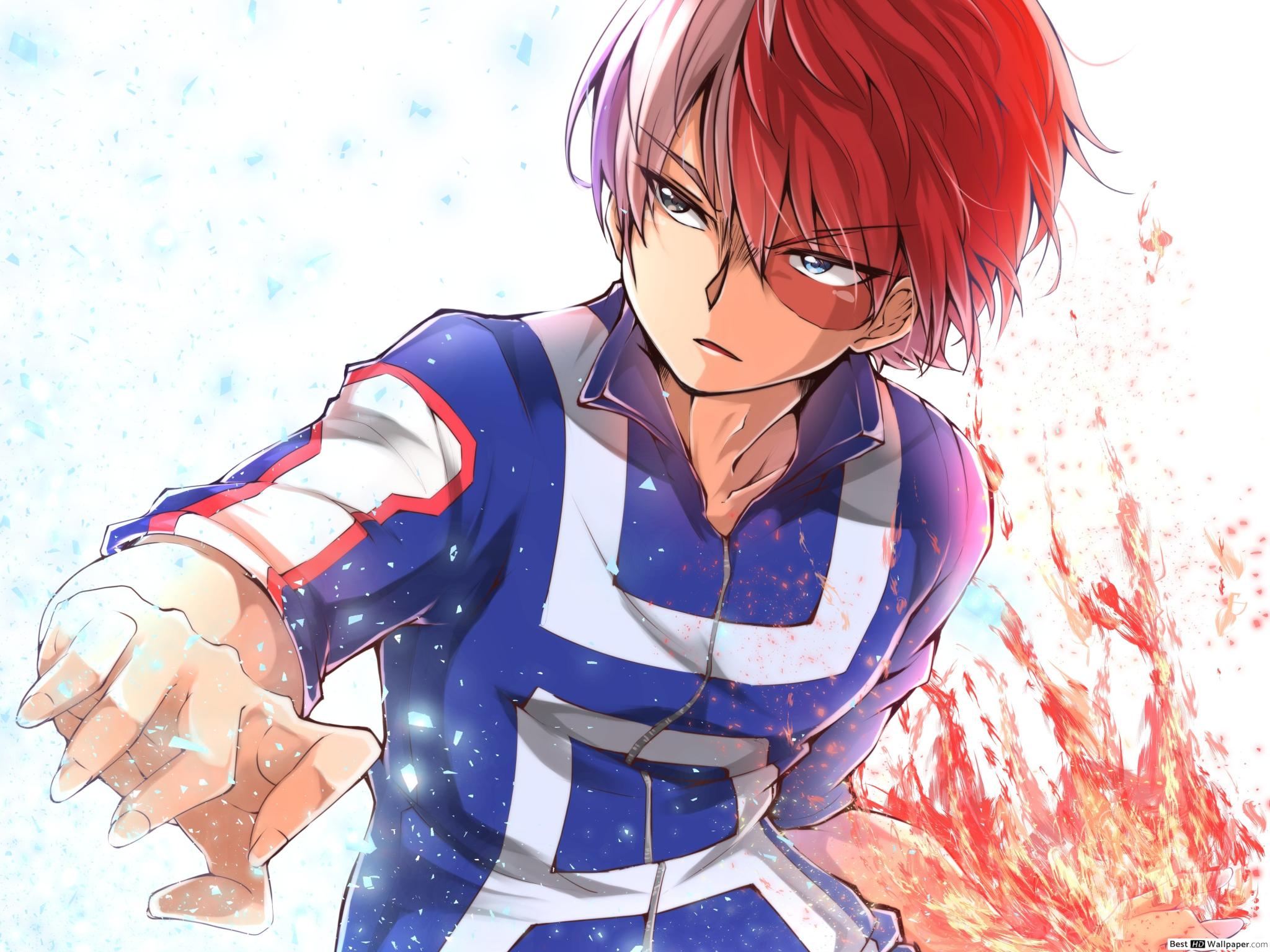 My Hero Academia Todoroki Half Cold Half Hot HD Wallpaper