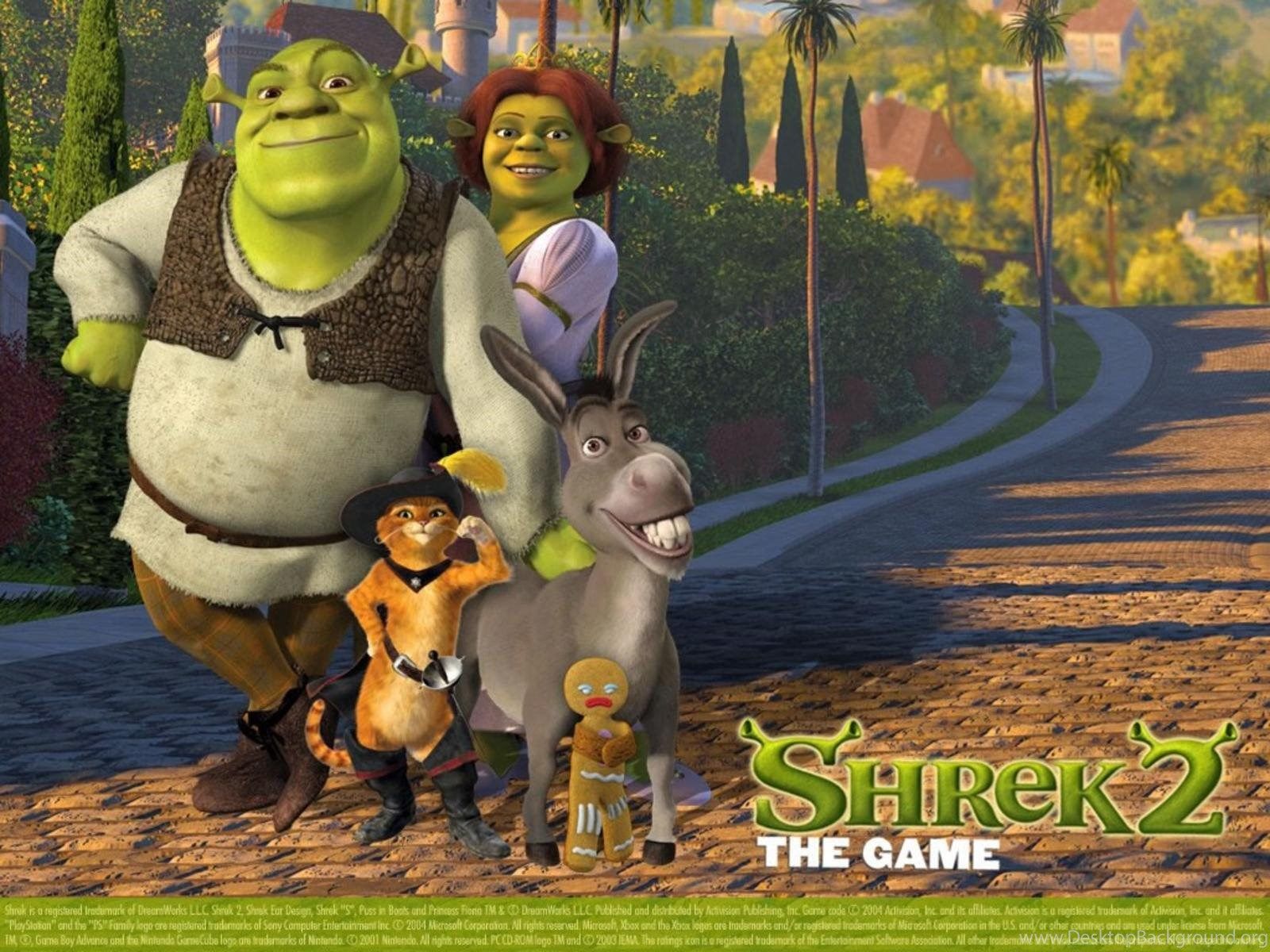 Shrek And Friends Cartoon Free Desktop Background Free Wallpaper