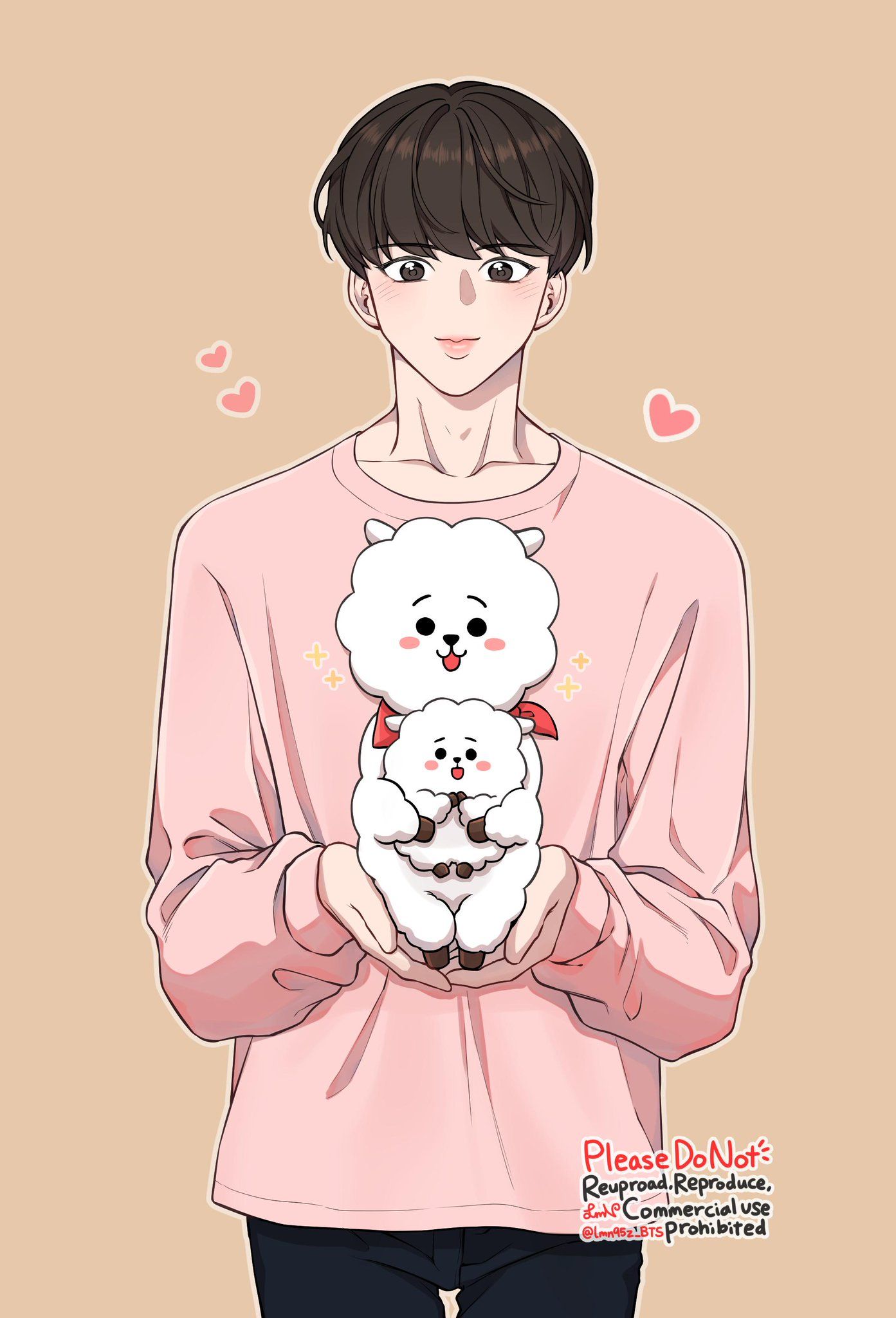 Bts Jin Anime Drawing Anime Collection Doll, HD Png Download Vhv ...