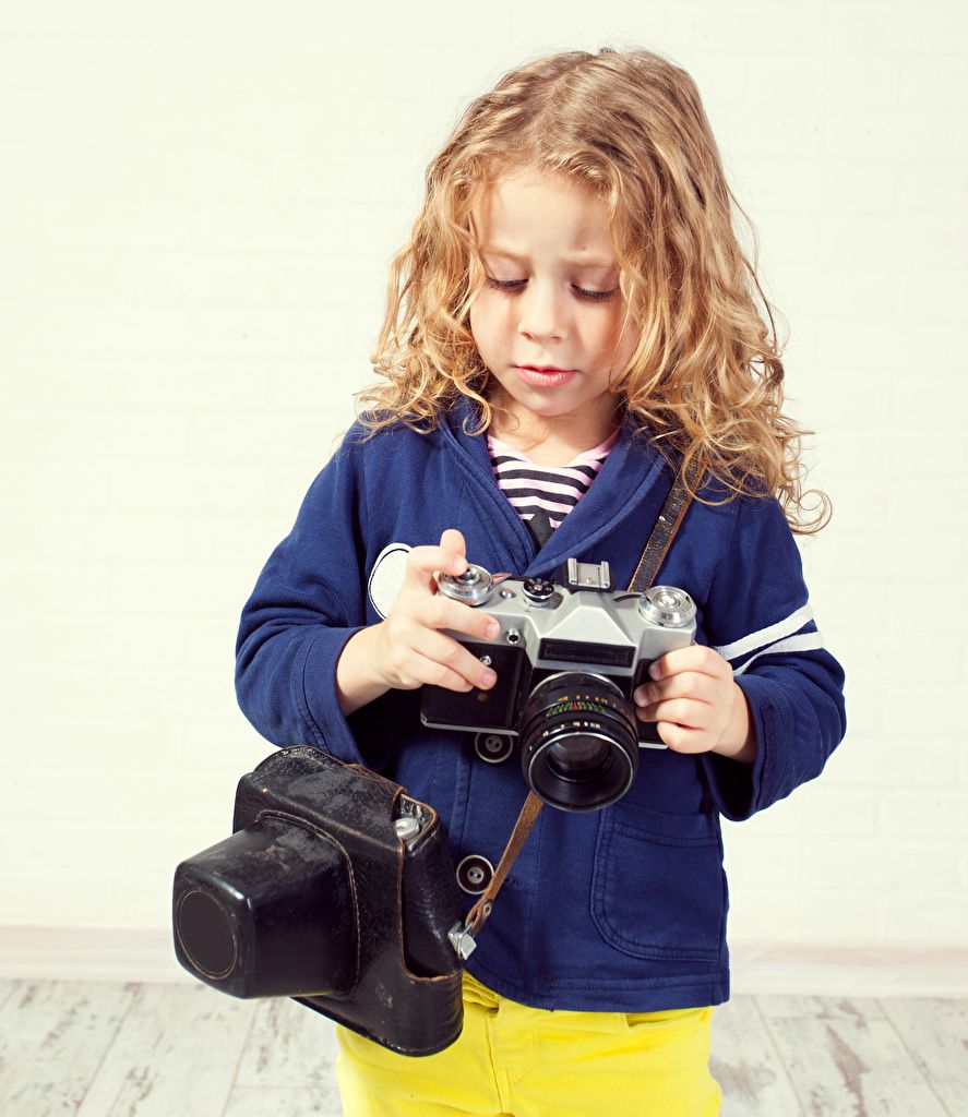 Picture Little girls Camera Children