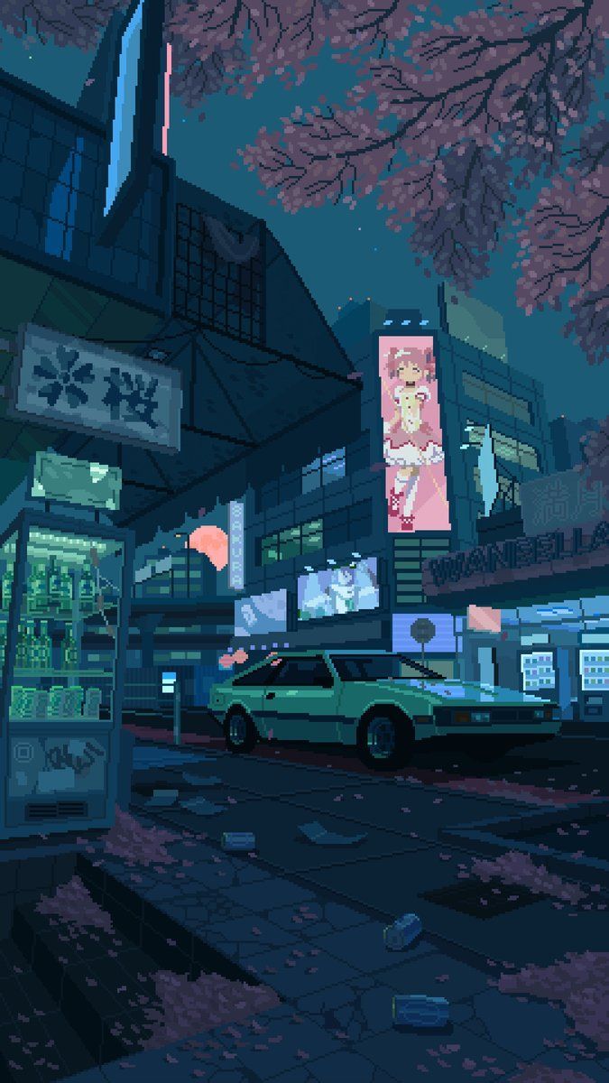 6) Twitter. Pixel art, Art wallpaper, Anime scenery