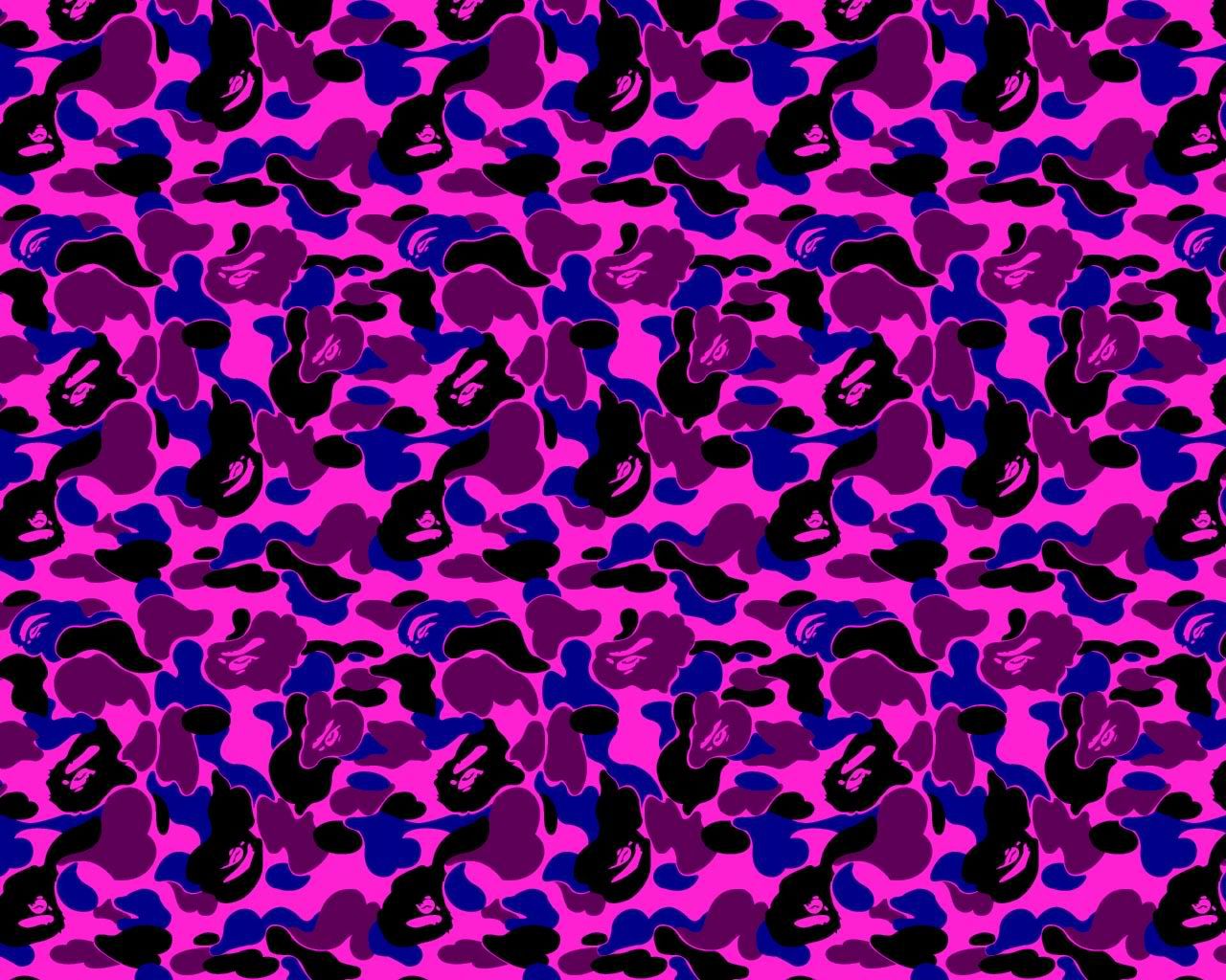Purple Bape Camo Wallpaper on .wallpaperafari.com
