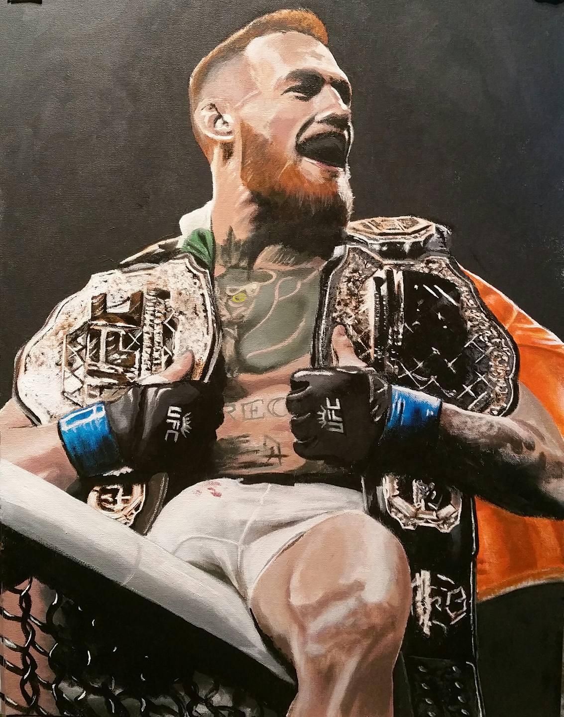 Conor McGregor. acrylic on canvas. Conor mcgregor