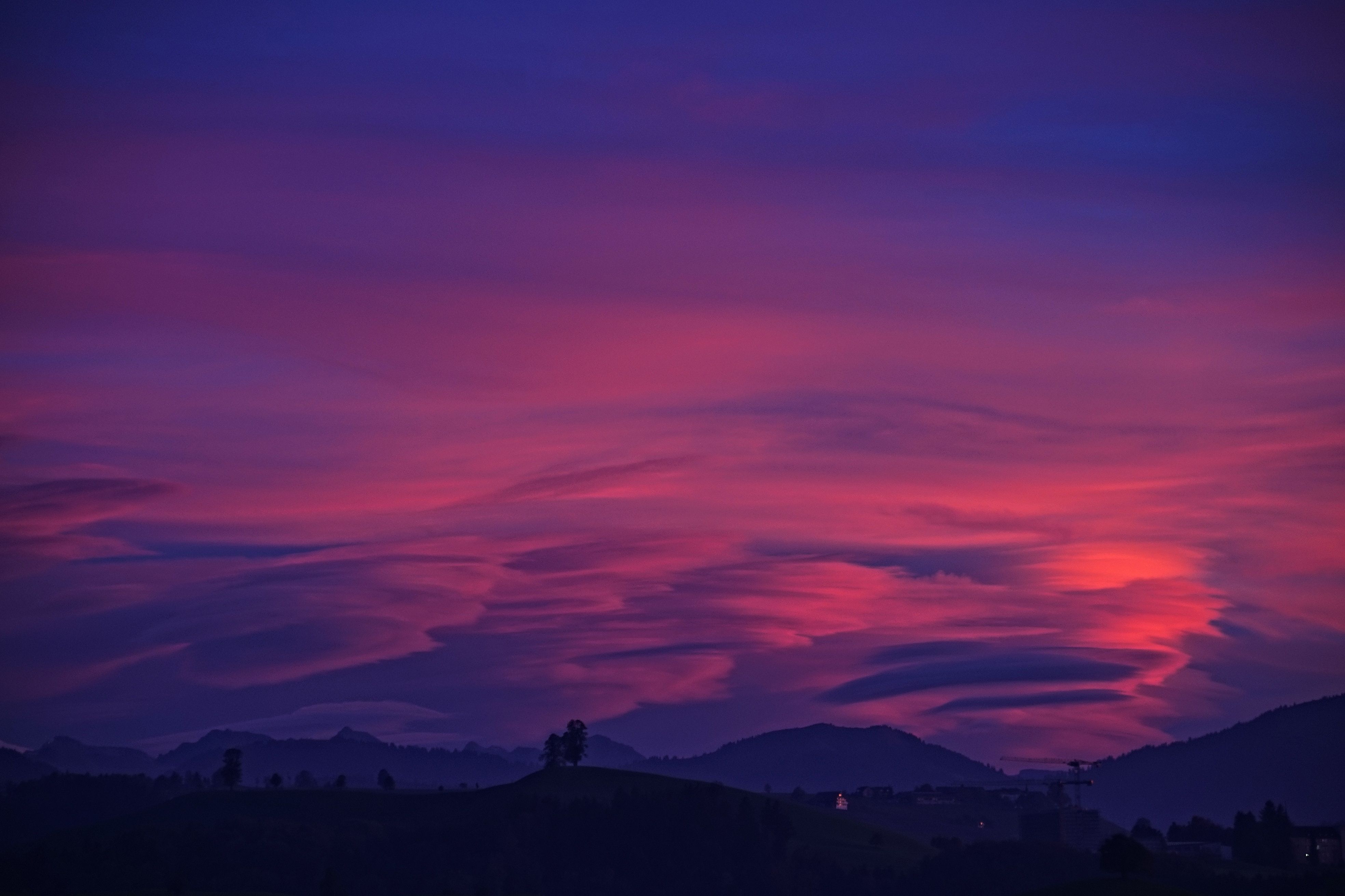 Purple Sky Clouds Mountains 4k, HD Nature, 4k Wallpaper, Image