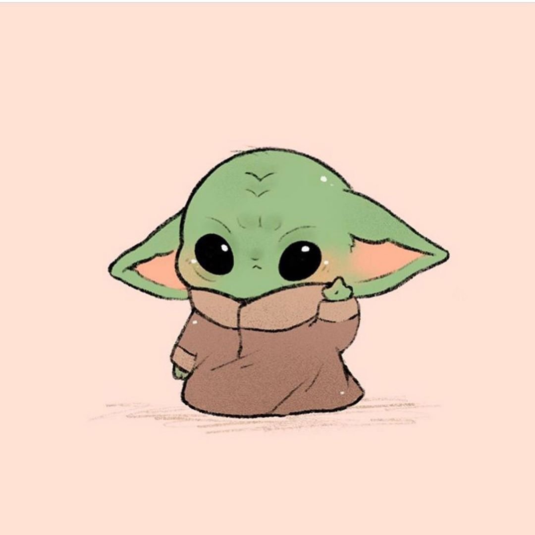Cute Baby Yoda Drawing Kawaii