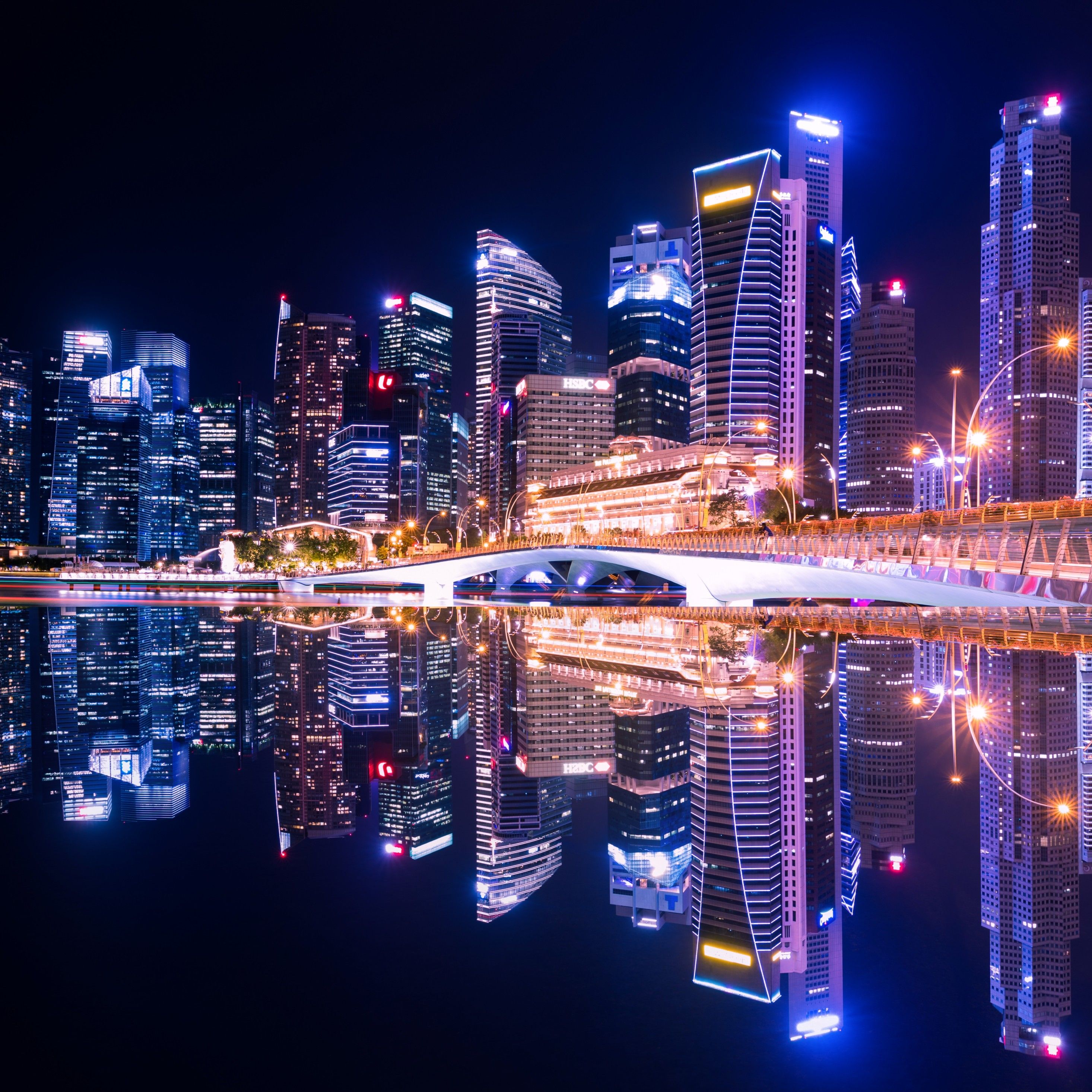 Singapore City Skyline 5k iPad Pro Retina Display HD 4k