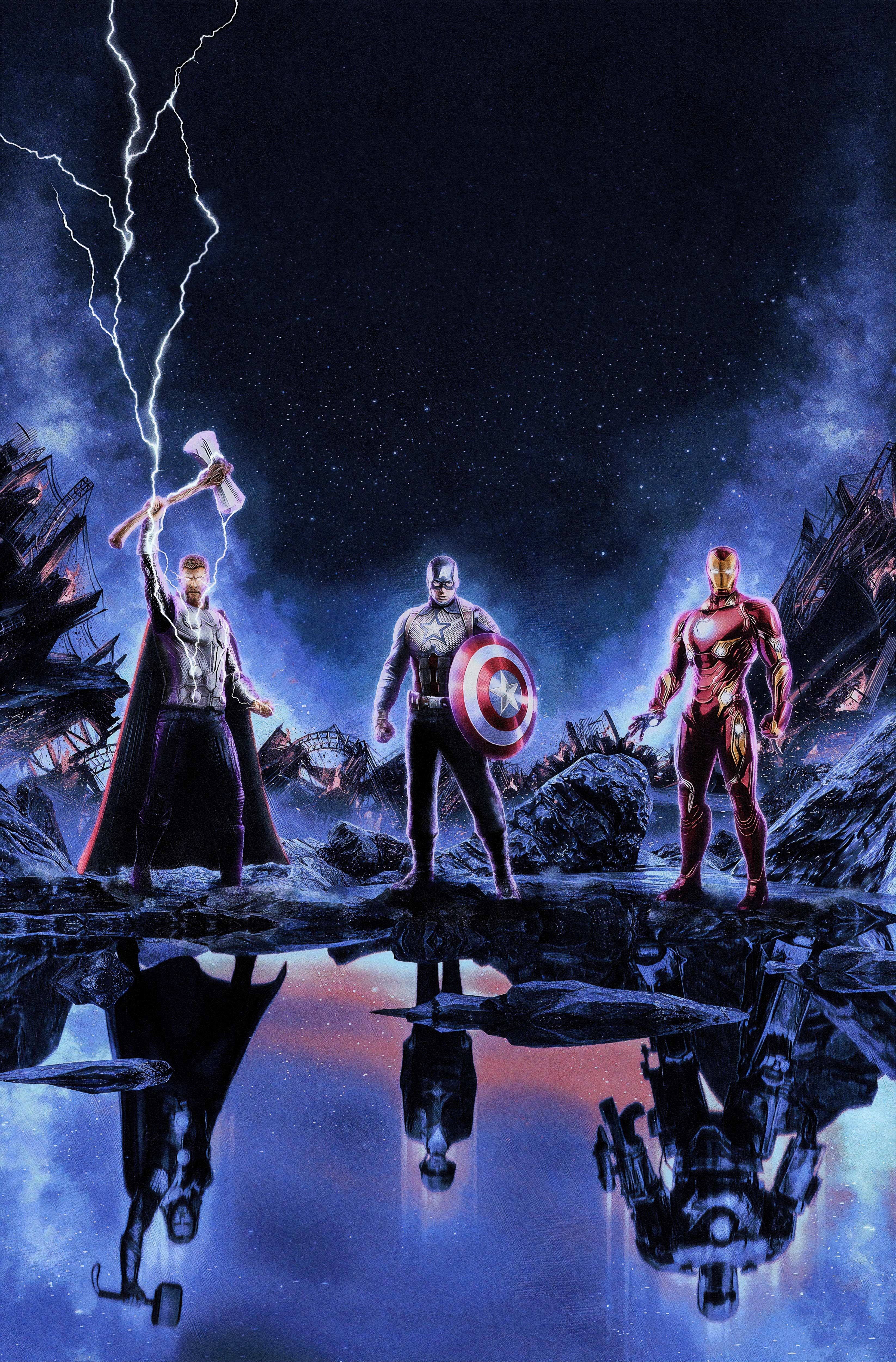 Avengers Endgame Thor Ironman Captain America