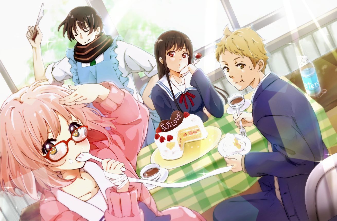 Anime Wallpaper of Kuriyama Mirai, Hiroomi Nase, Mitsuki Nase