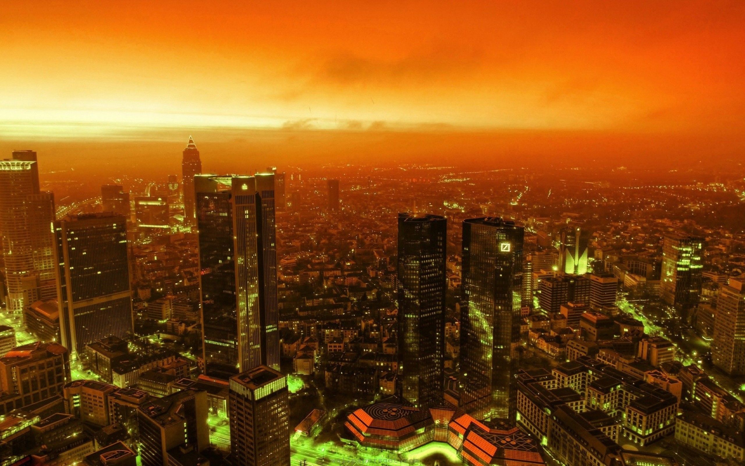 Anime City Sunset Scenery Buidings 4K Wallpaper #6.1034
