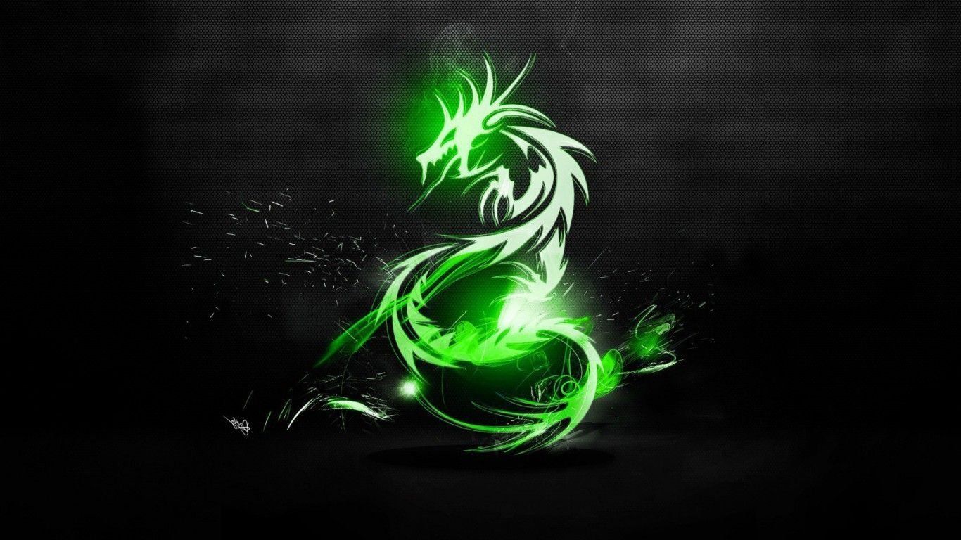 Cool Green Dragon Wallpaper