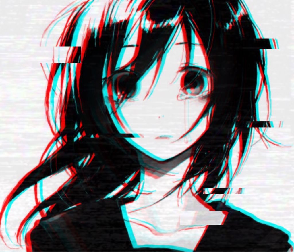 Anime Girl Depressed Glitch Wallpapers Wallpaper Cave
