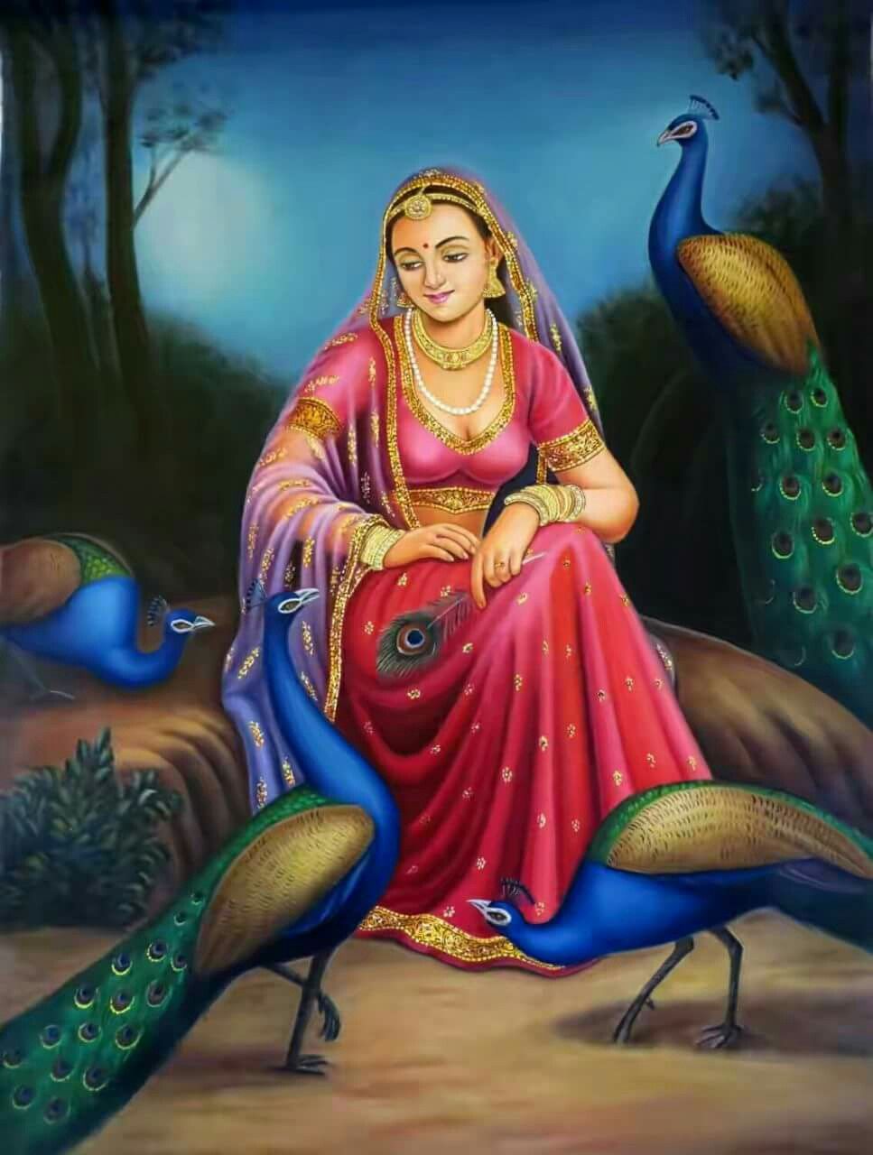 Indian Village Woman Painting. Explore
