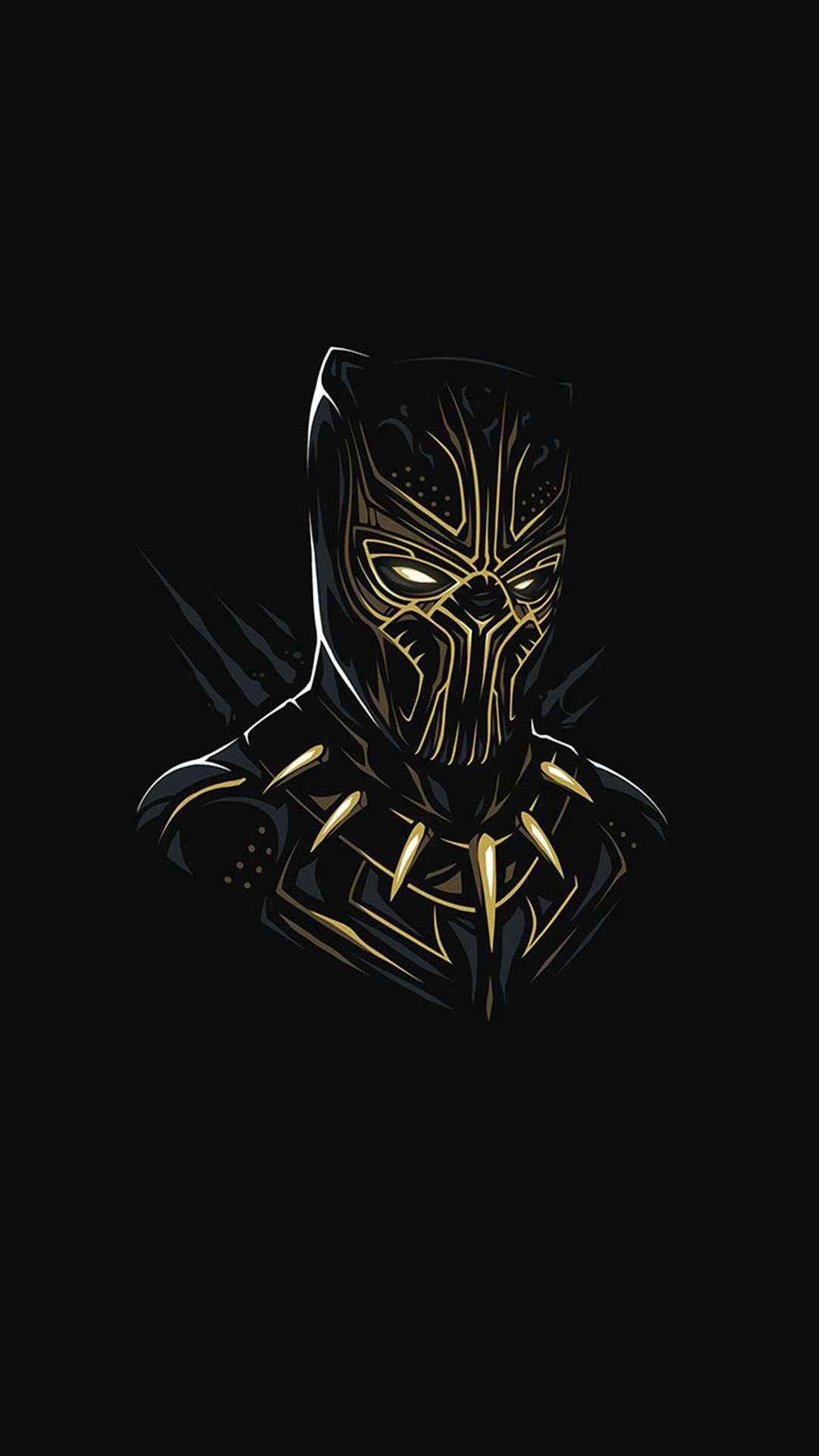 Black Panther Killmonger Minimal iPhone Wallpaper. Marvel