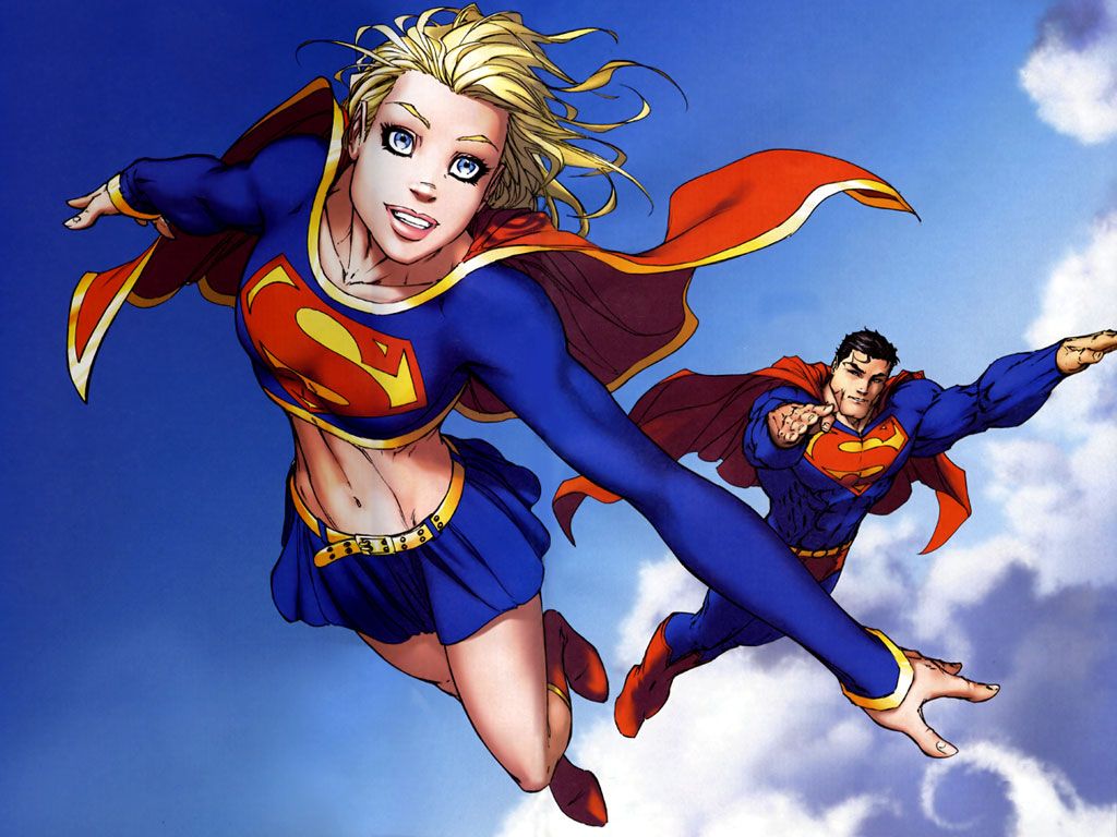 Supergirl and Superman Image Wallpaper for iPhone 6