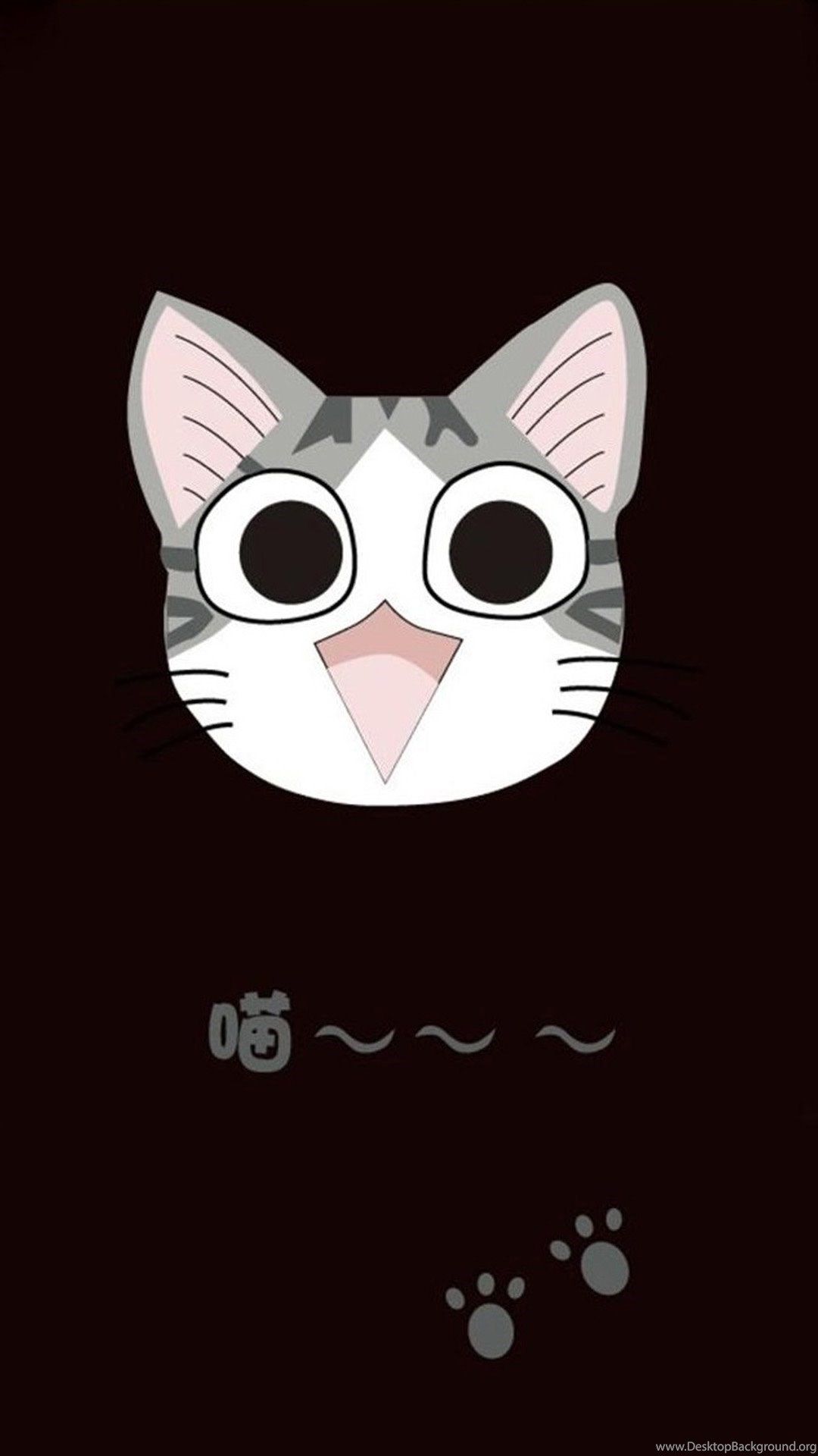 Cute Cat Cartoon 06 Galaxy S5 Desktop Background