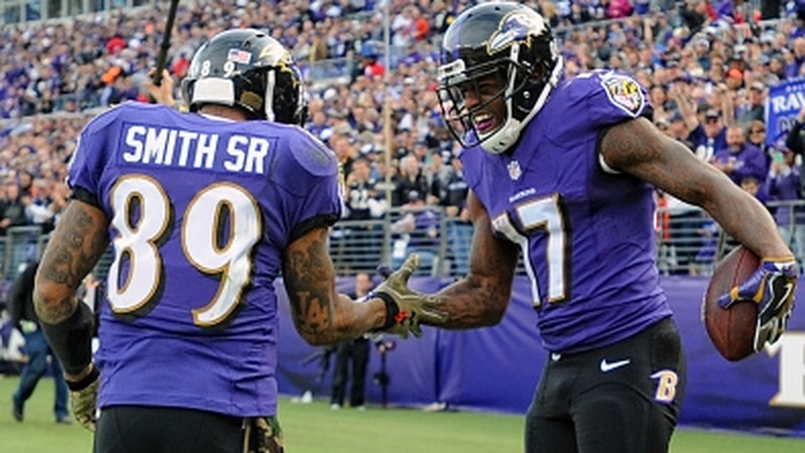 Ravens Mike Wallace and Steve Smith both ranked among the league's