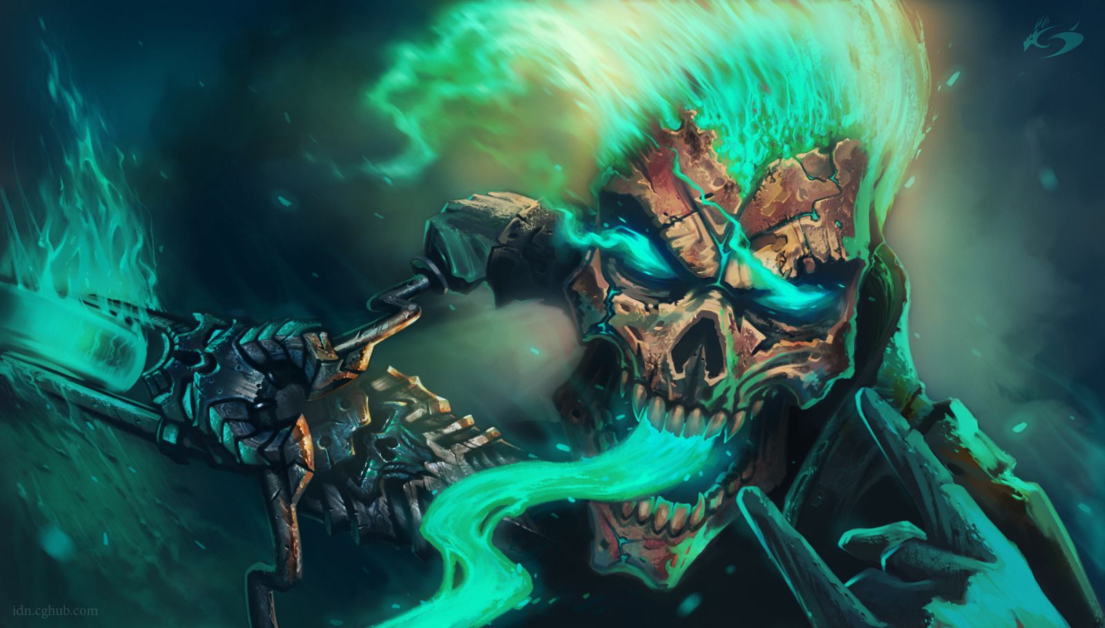 Cool Wallpaper Skulls Fire Ghost Rider