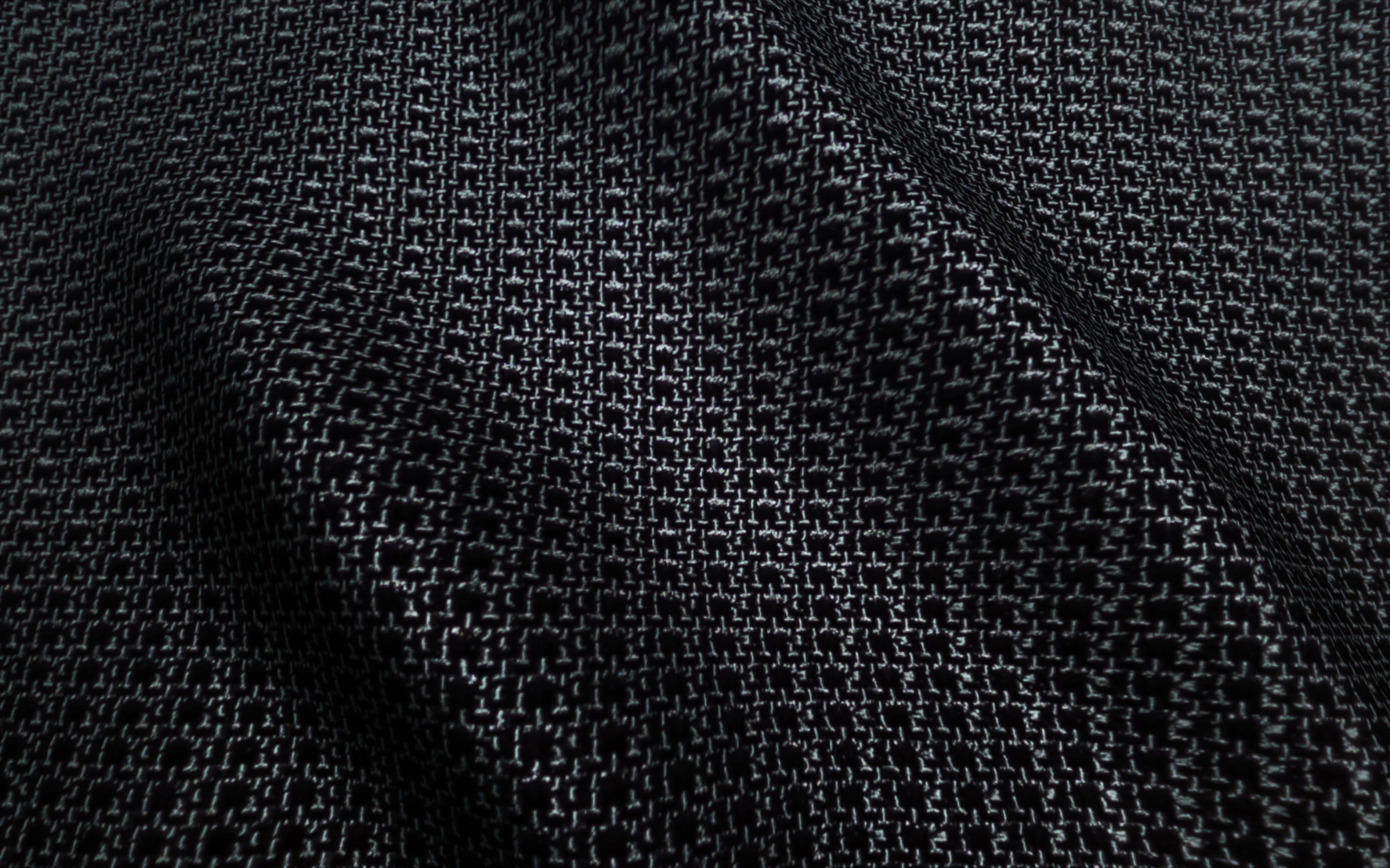 Download wallpaper black carbon texture, 4k, wavy carbon texture