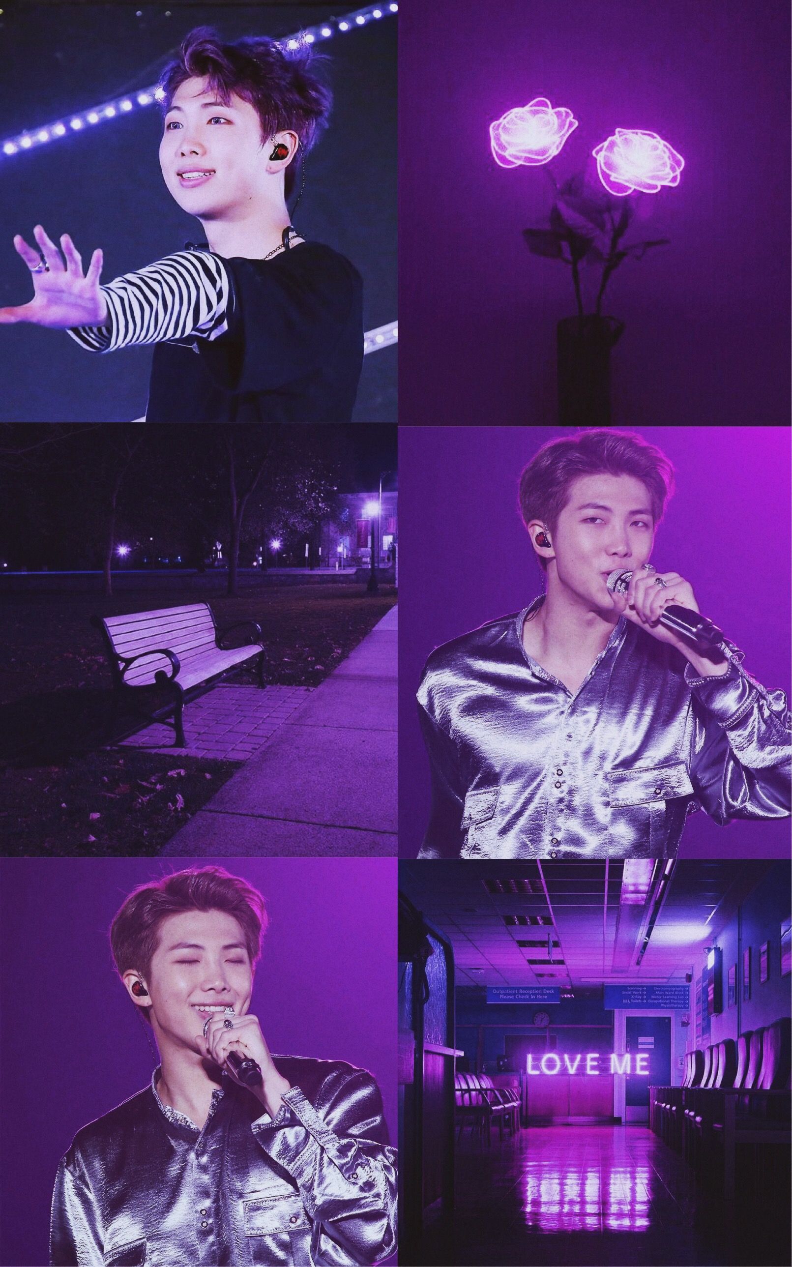 kimnamjoon #namjoon #RM #bts #purple #theme. Bts rap monster, Bts