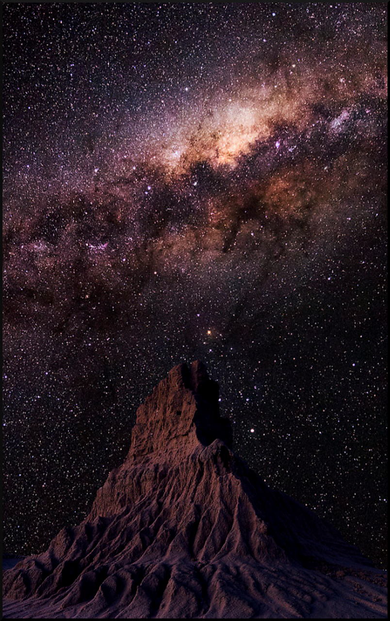 MilkyWay Over Moon Like Landscape Mountain By Craig Holloway
