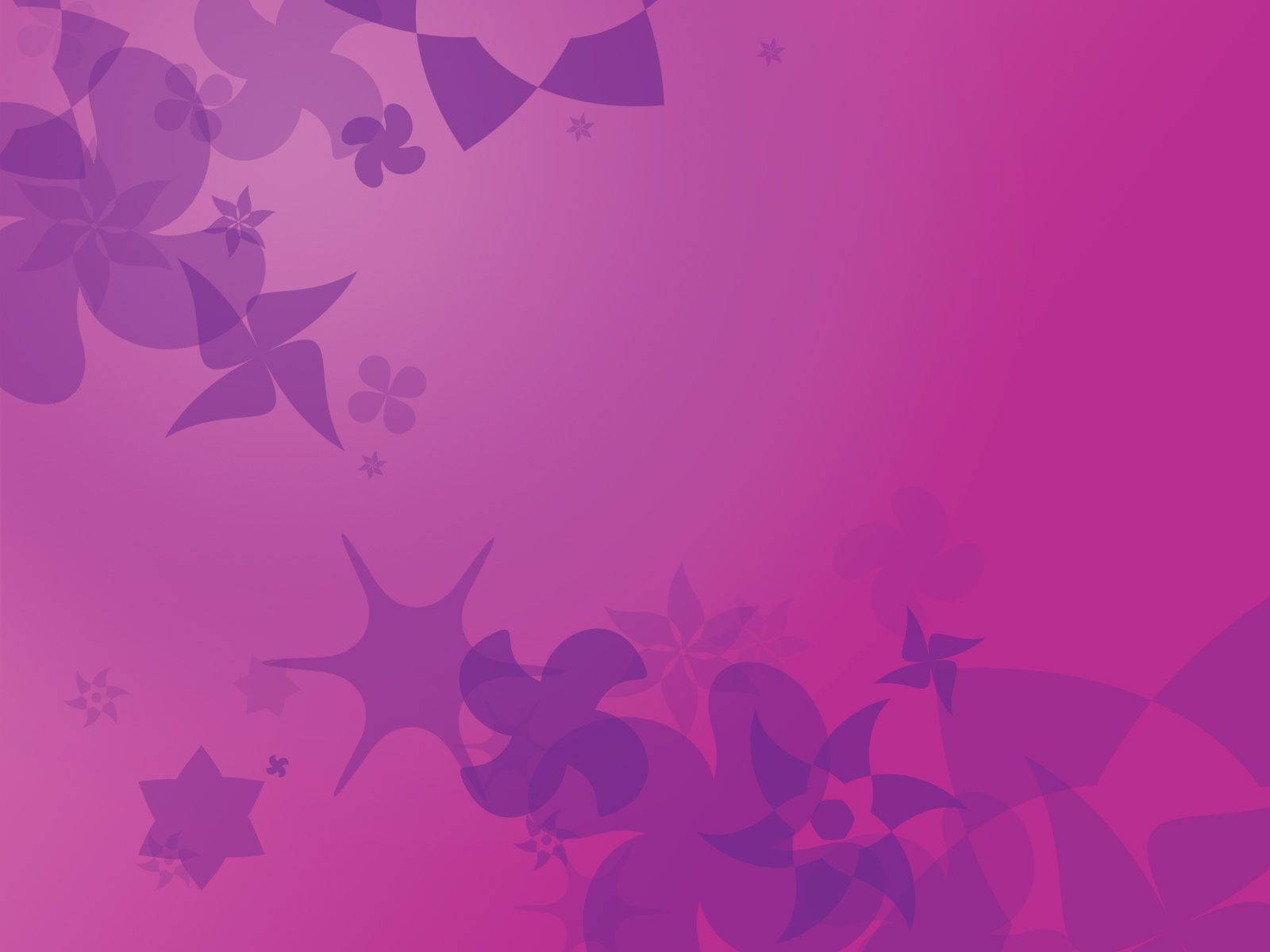 Purple Background With Stars And Flowers Background For PowerPoint