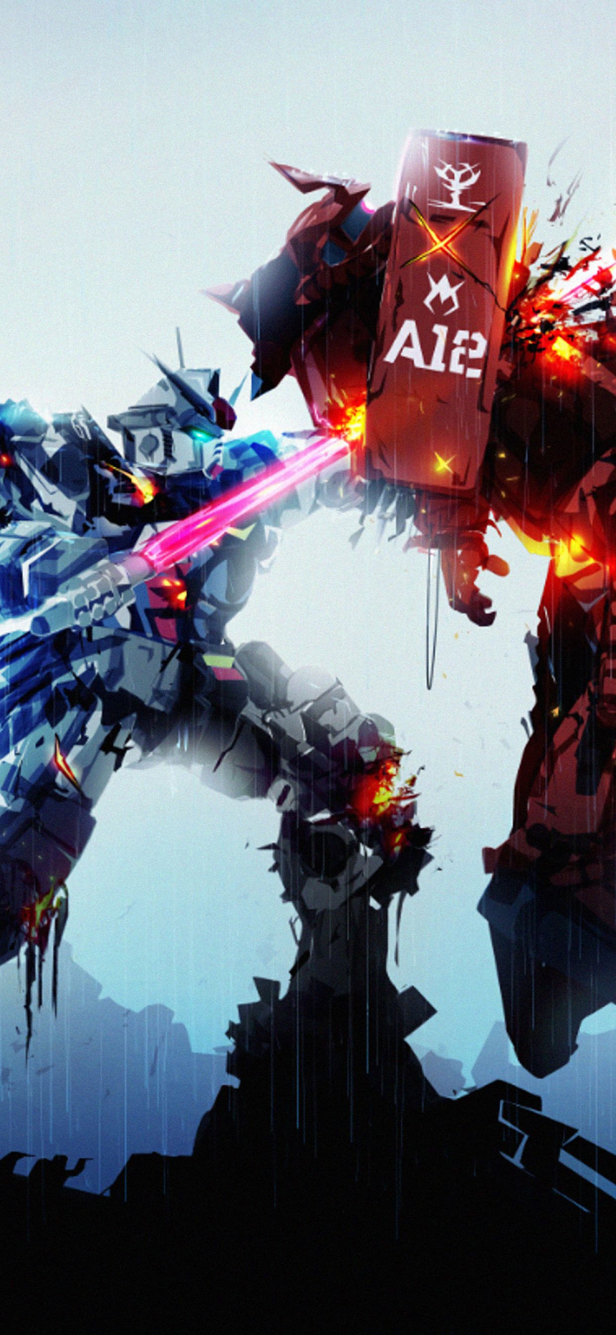 Gundam Robots Fight iPhone XS MAX Wallpaper, HD Anime 4K
