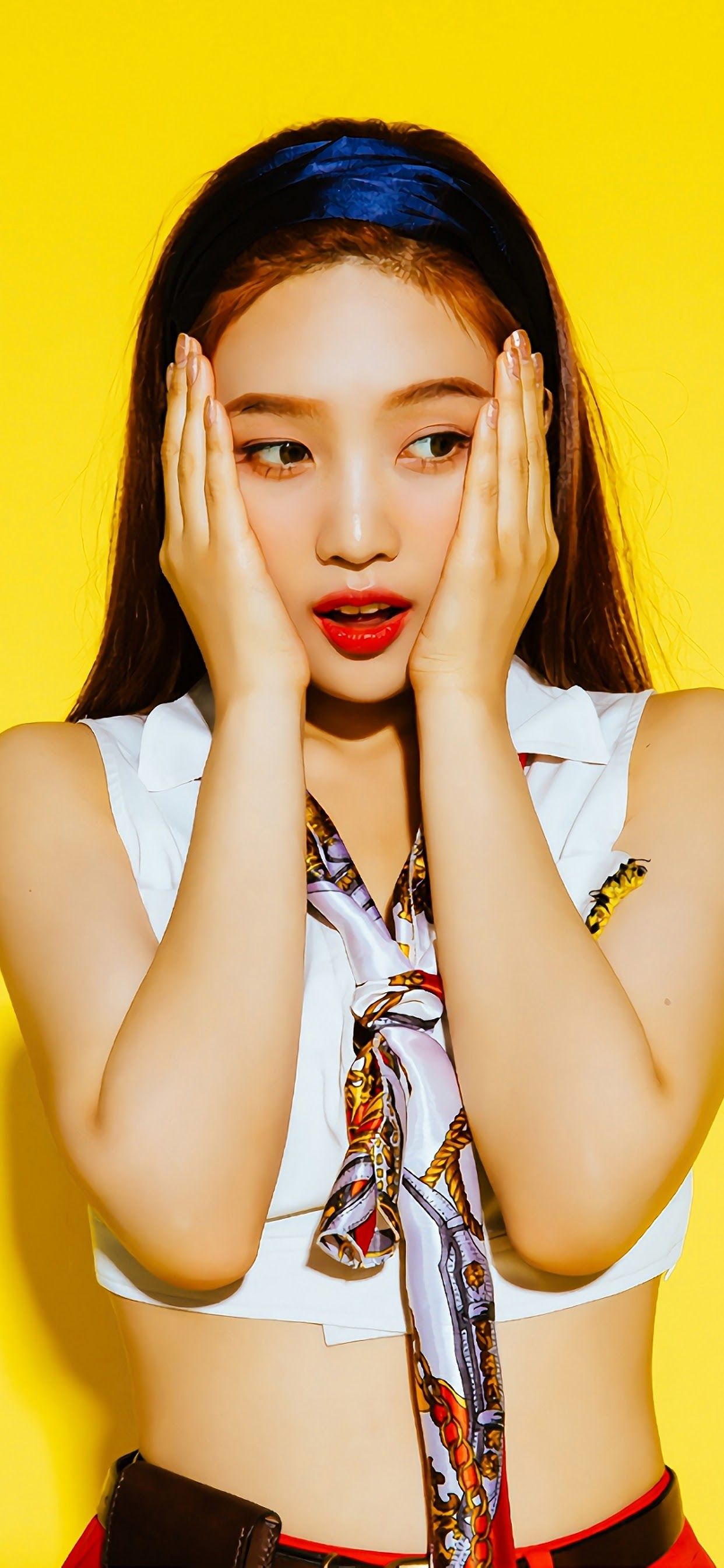 Joy Red Velvet Power Up Summer Magic 4K Wallpaper