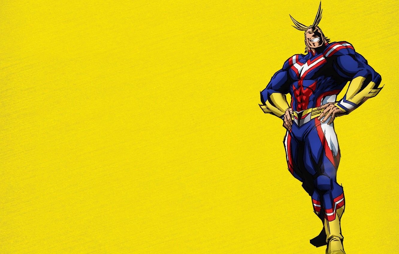 Wallpaper yellow, anime, hero, manga, powerful, strong, uniform