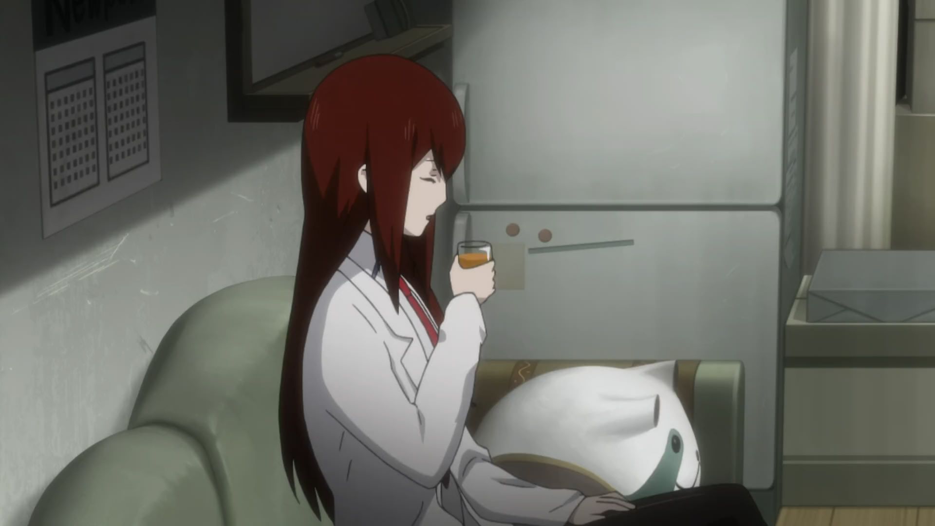 Anime Girl Drinking Coffee