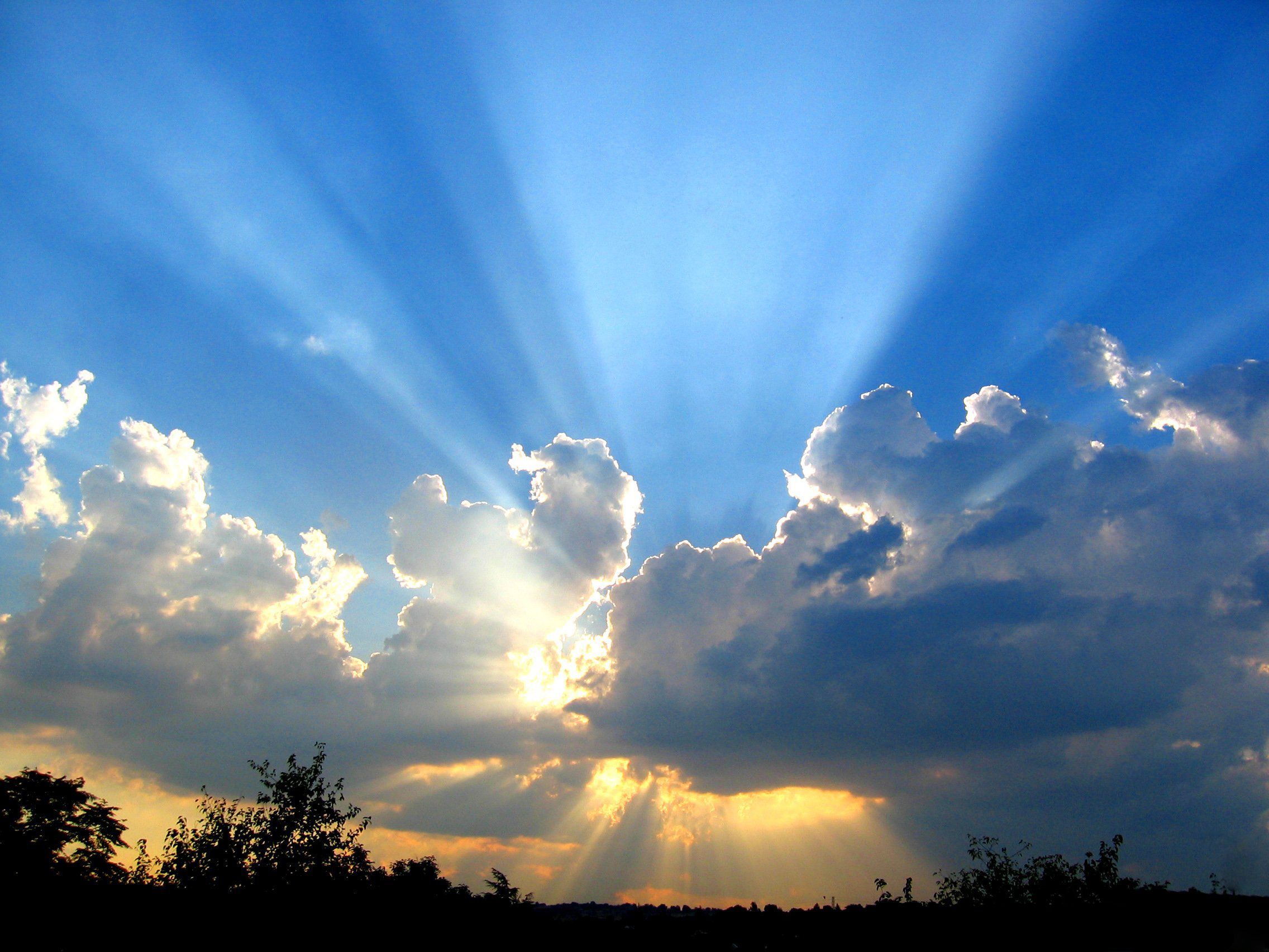 Sun Shining Behind the Clouds HD Wallpaper. Background Image