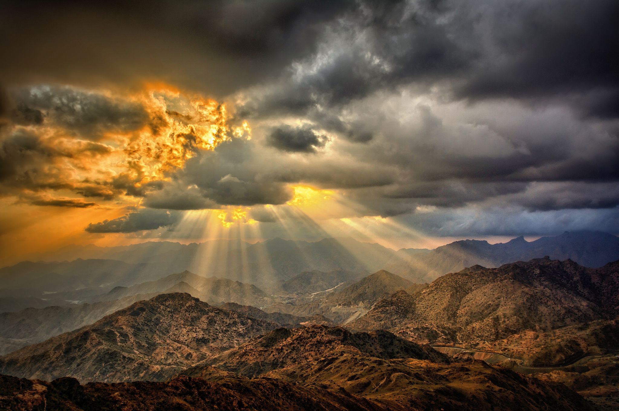 Sun Shining Behind Clouds HD Wallpaper. Background Image