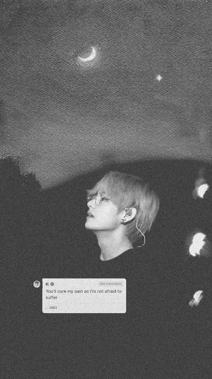 Download Dark Aesthetic Aesthetic Bts V Desktop Wallpaper Pics - BTS