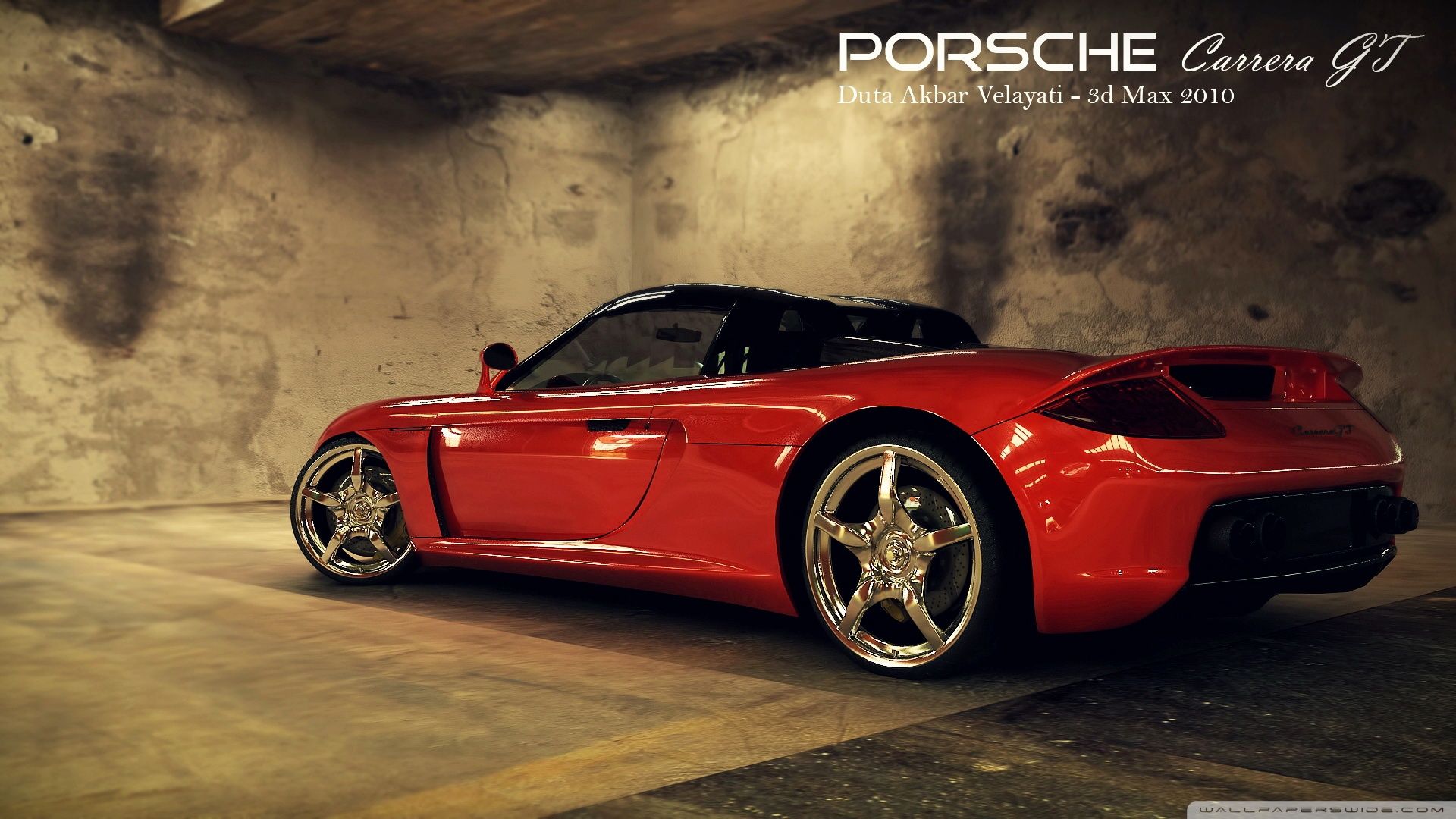 Porsche Carrera GT 3D Max Ultra HD Desktop Background Wallpaper