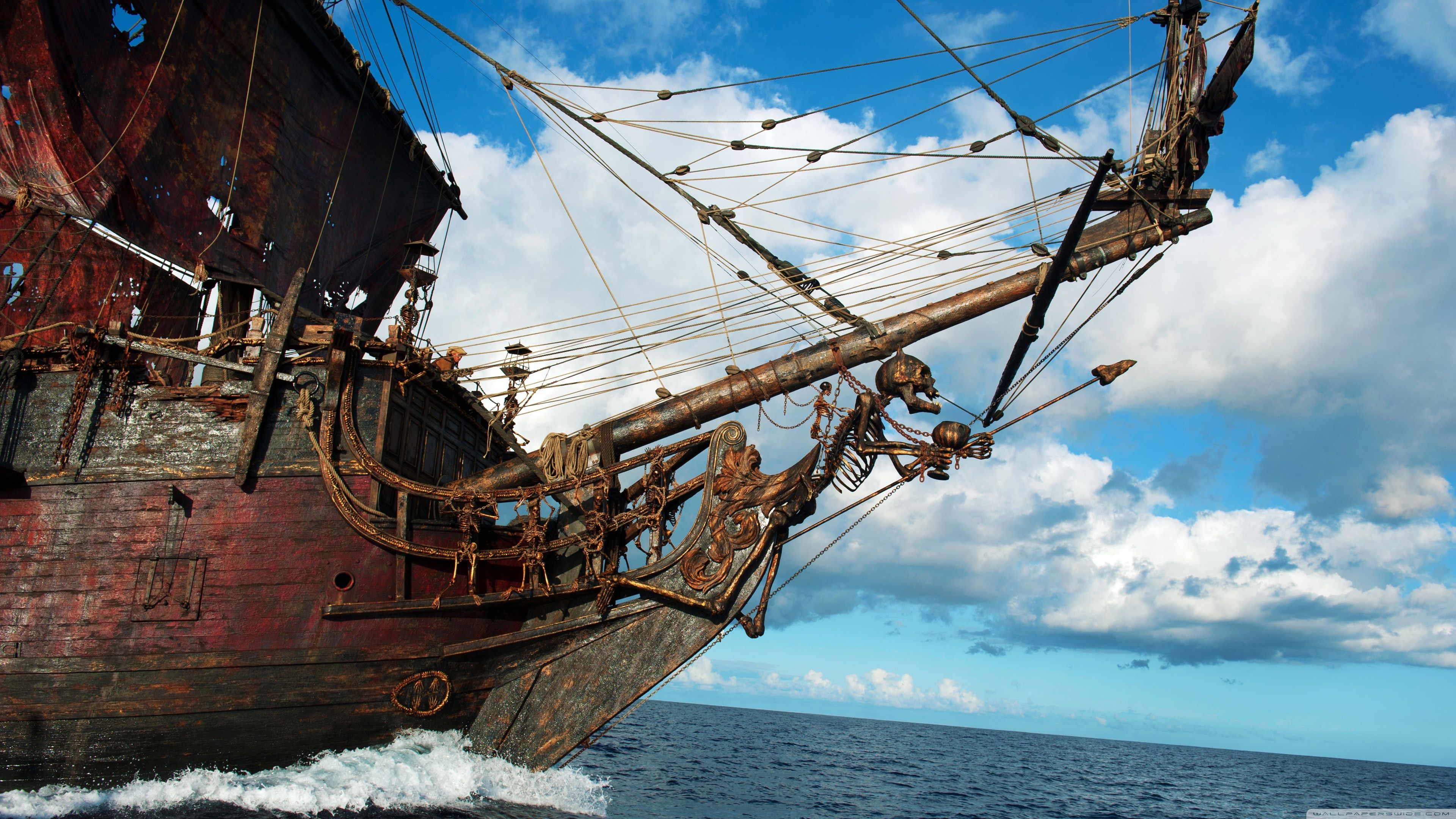 Blackbeard's Ship, The Queen Anne's Revenge Ultra HD Desktop