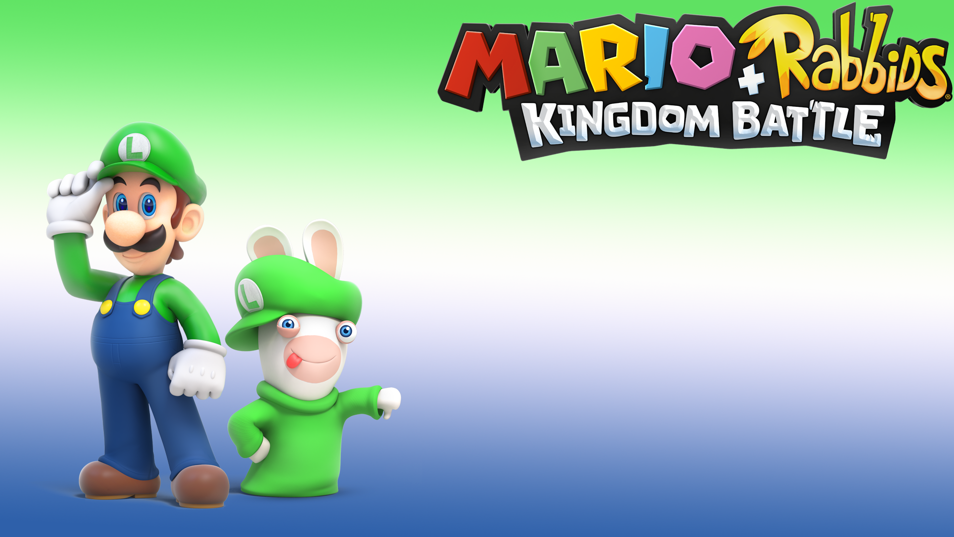Mario + Rabbids Kingdom Battle Luigi & Rabbid Luigi Wallpaper HD