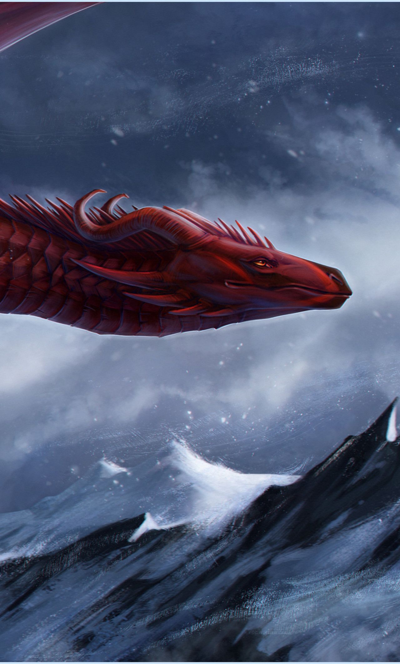 Big Red Dragon iPhone HD 4k Wallpaper, Image