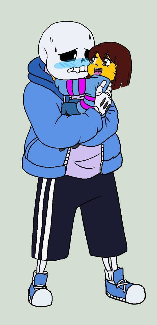 Sans as a dad figure for friskwho i view as being female