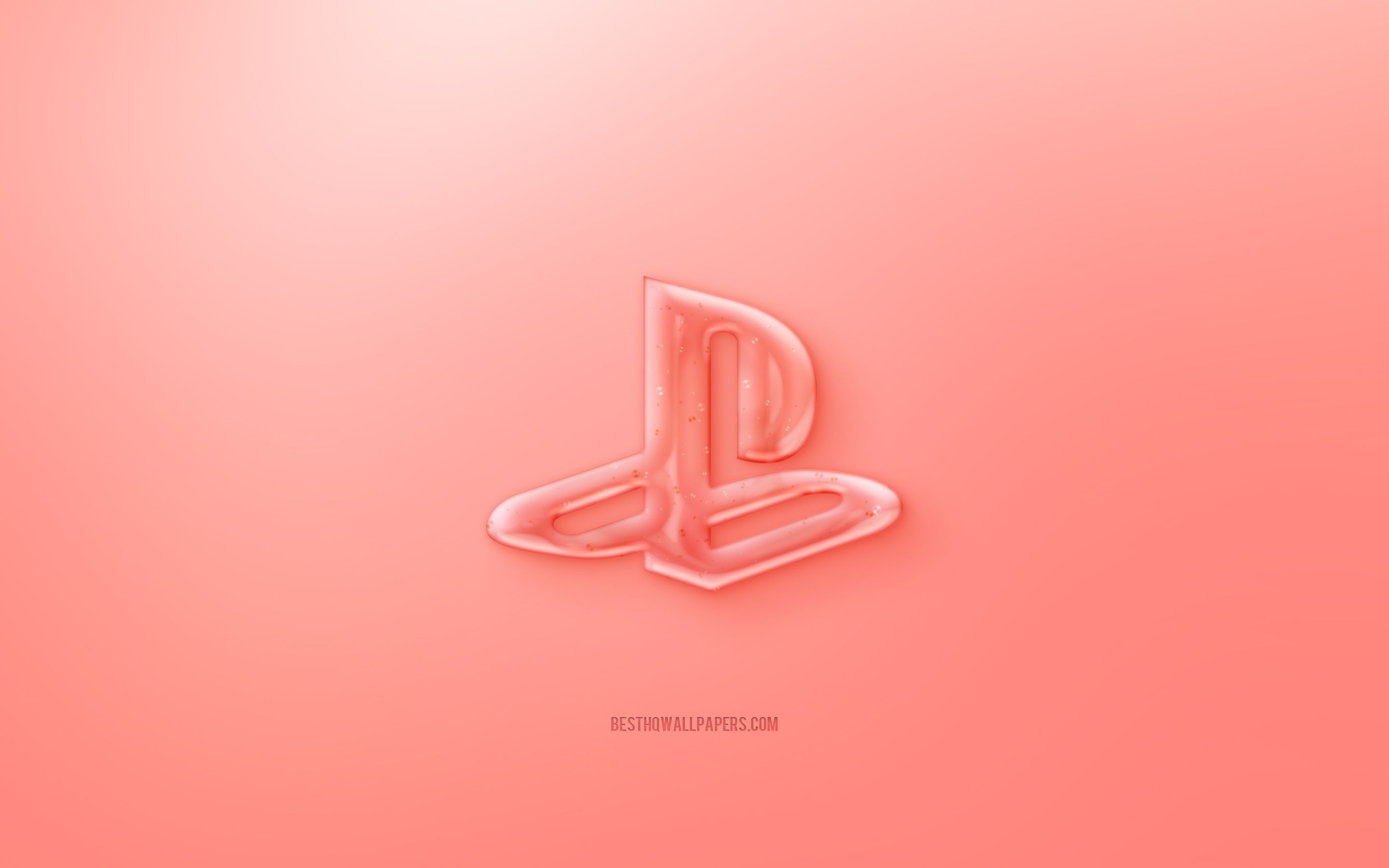 Download wallpaper PS4 3D logo, Red background, Red PS4 jelly