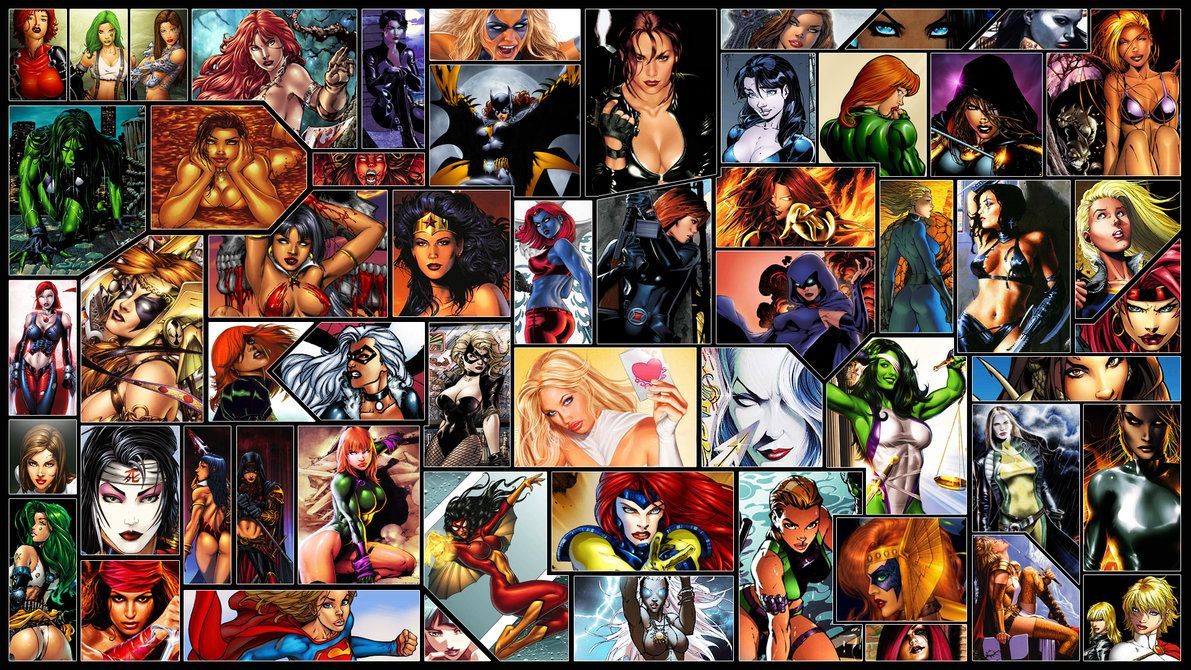 Women of Comics Wallpaper. Marvel comics wallpaper, Comic book wallpaper, Marvel wallpaper