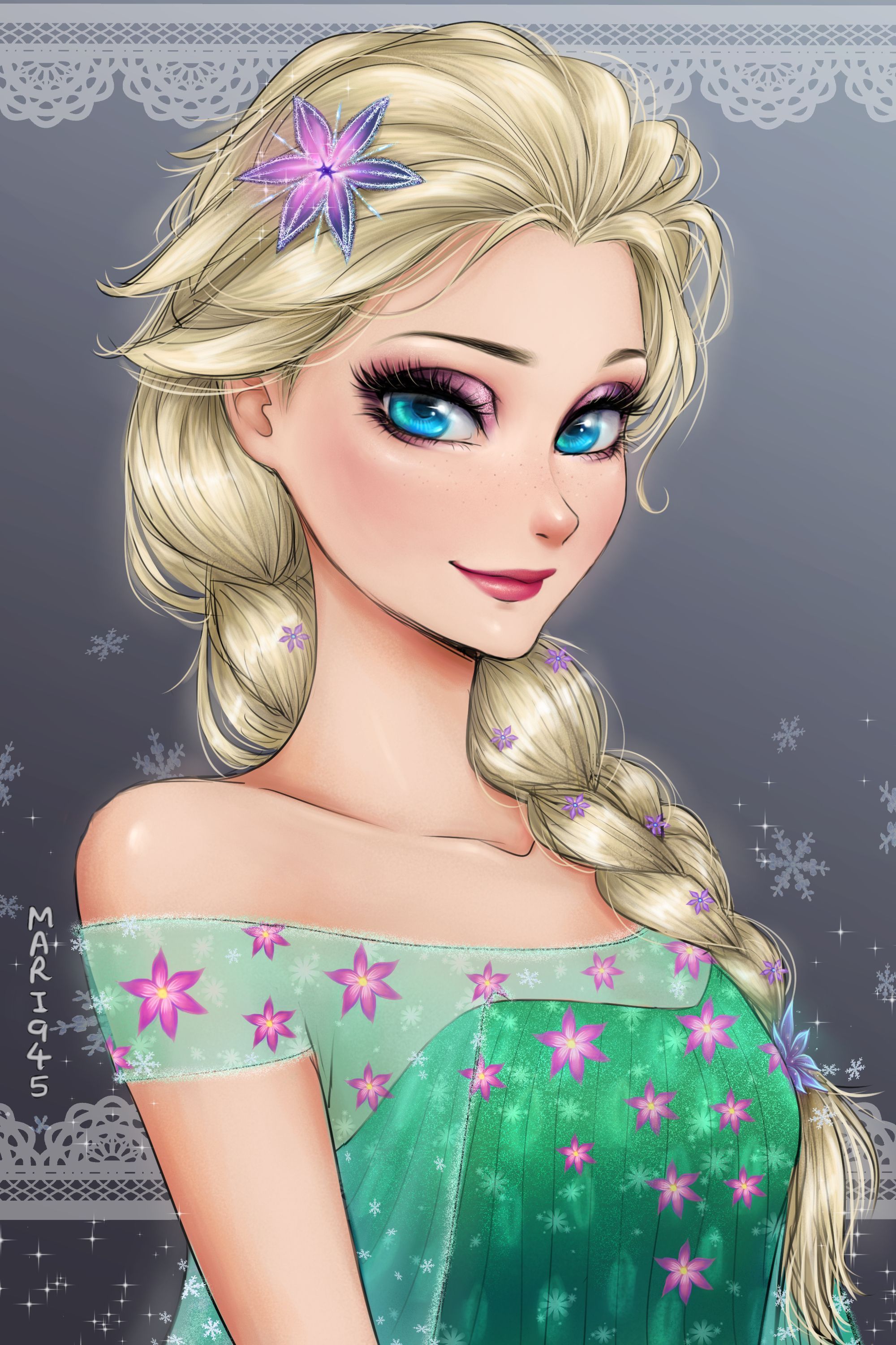Elsa -Frozen Fever by Mari945. Disney princess drawings, Disney
