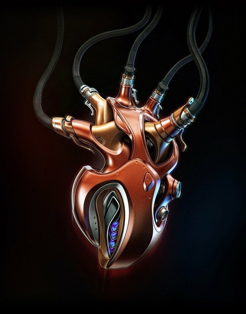 Mechanical Heart by Aleksandr Kuskov. iPhone X Wallpaper