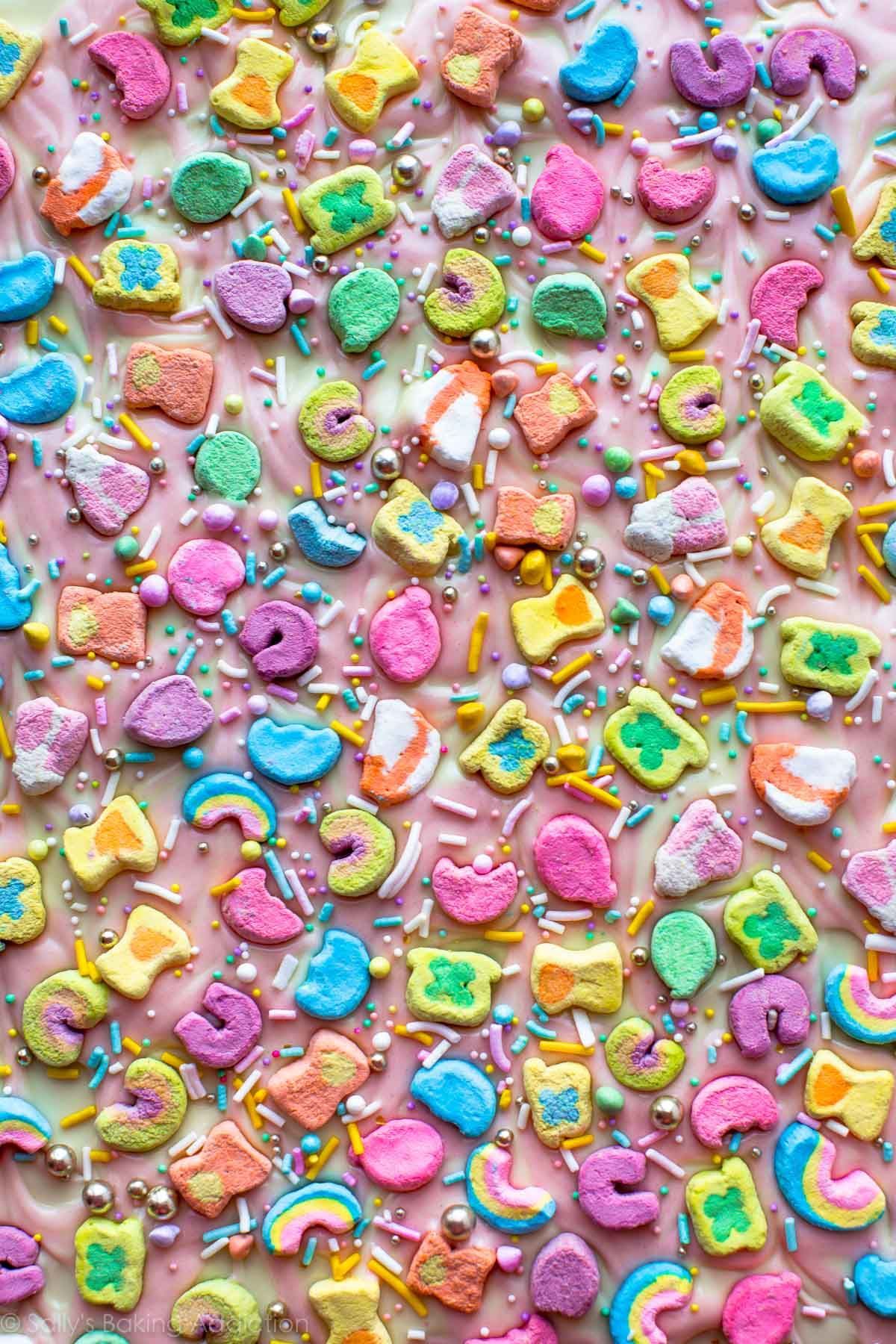 Magical lucky charms bark with only 3 ingredients! White chocolate