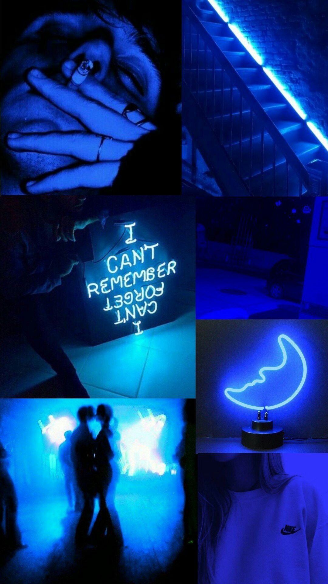 blue aesthetic neon