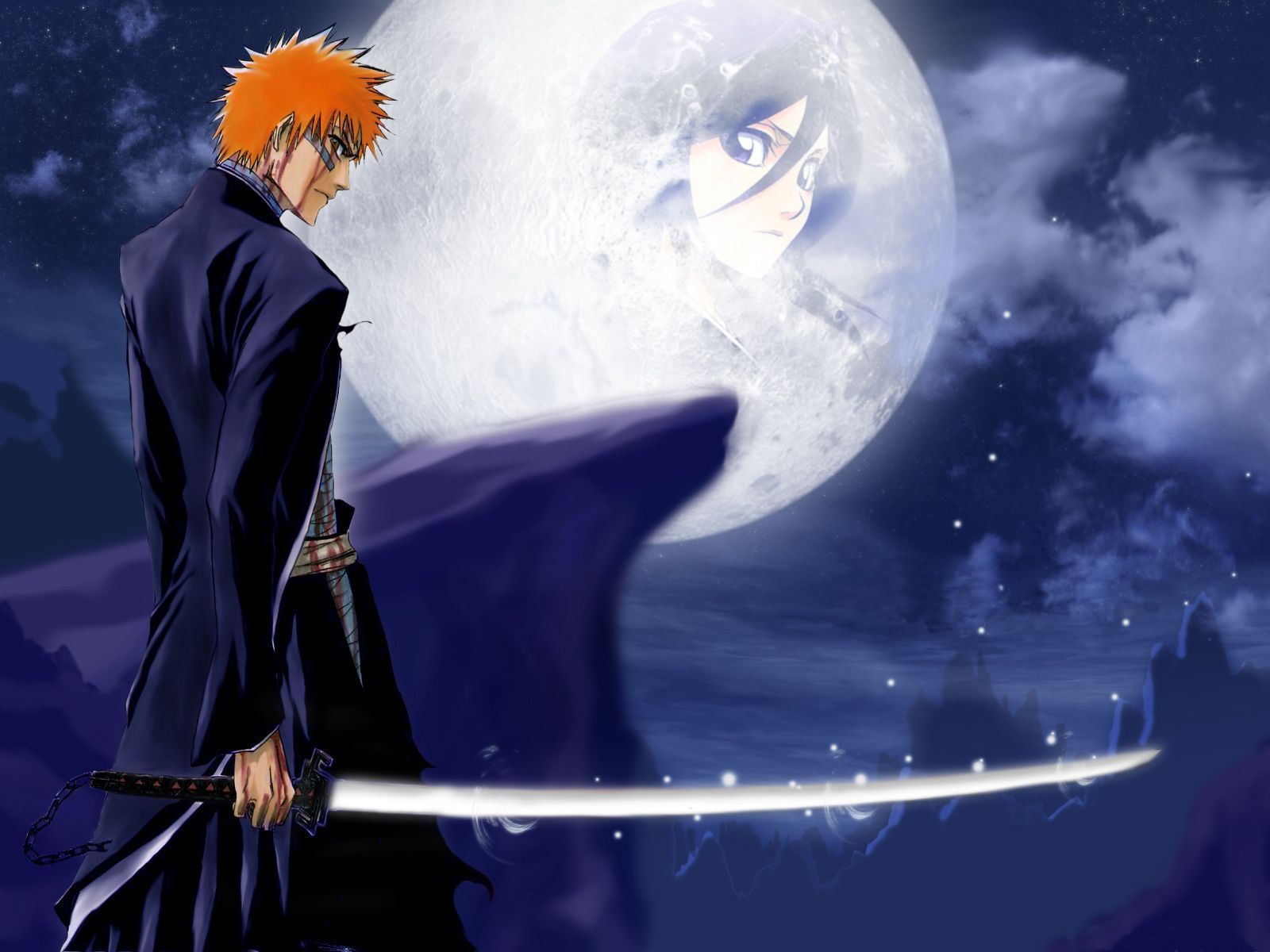 Best Bleach Ichigo Kurosaki Anime Full Moon Image Gallery Desktop