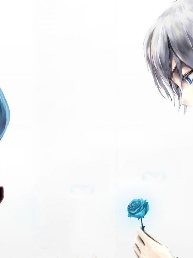 Free download Anime Love Couple Boy Giving Rose to Cry Girl