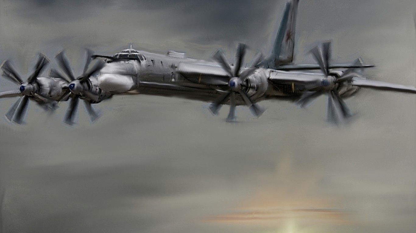 Download Wallpaper Tupolev, Tu 95, Tu 95, The Air Force, Russia